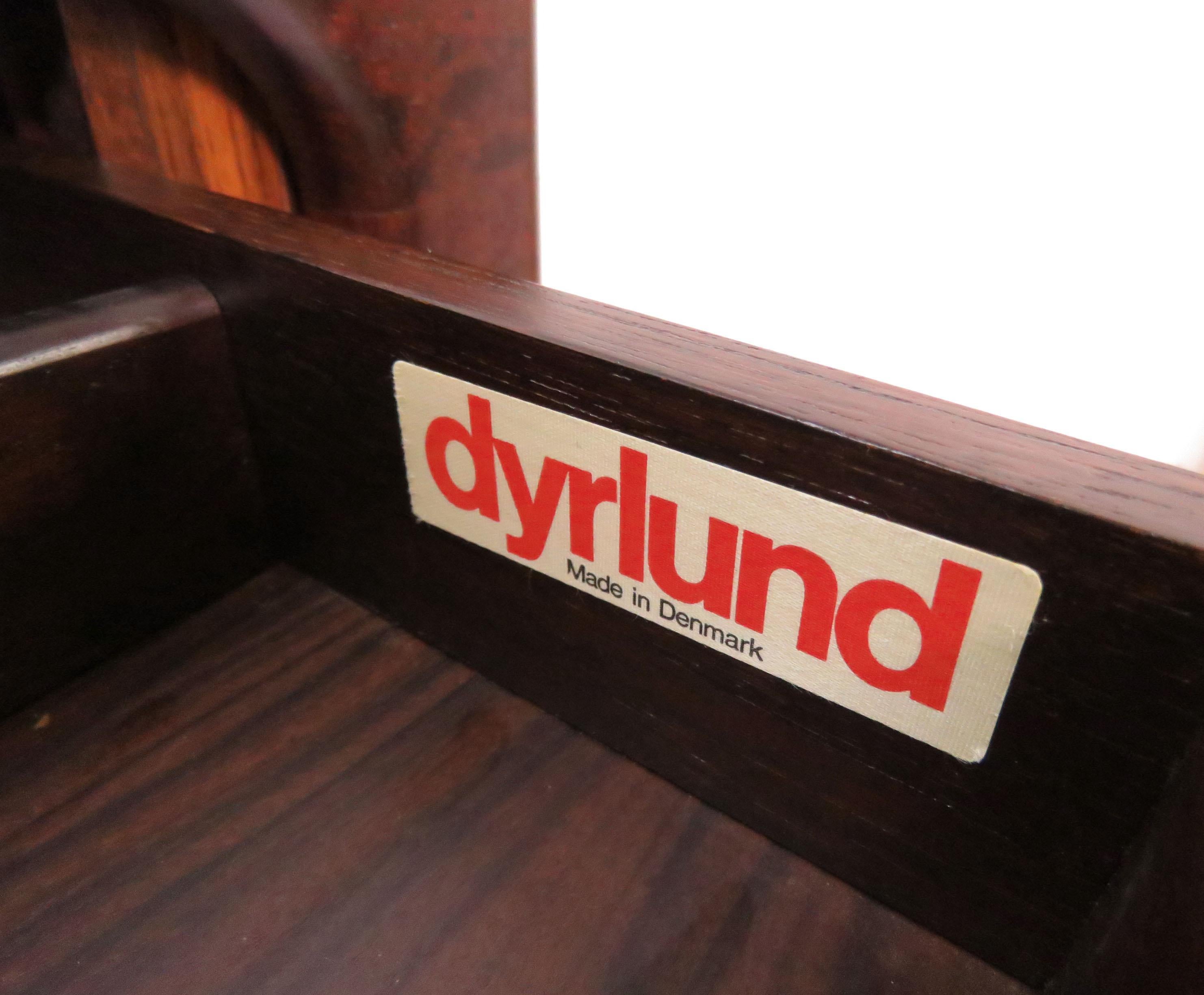 Danish Rosewood Tamboured Door Media Cabinet by Dyrlund 4