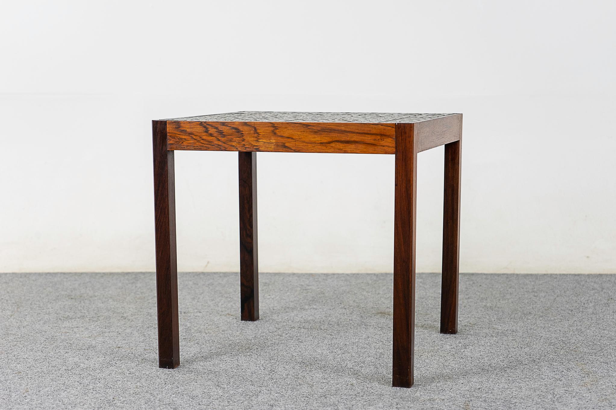 Danish Rosewood & Tile Side Table 2