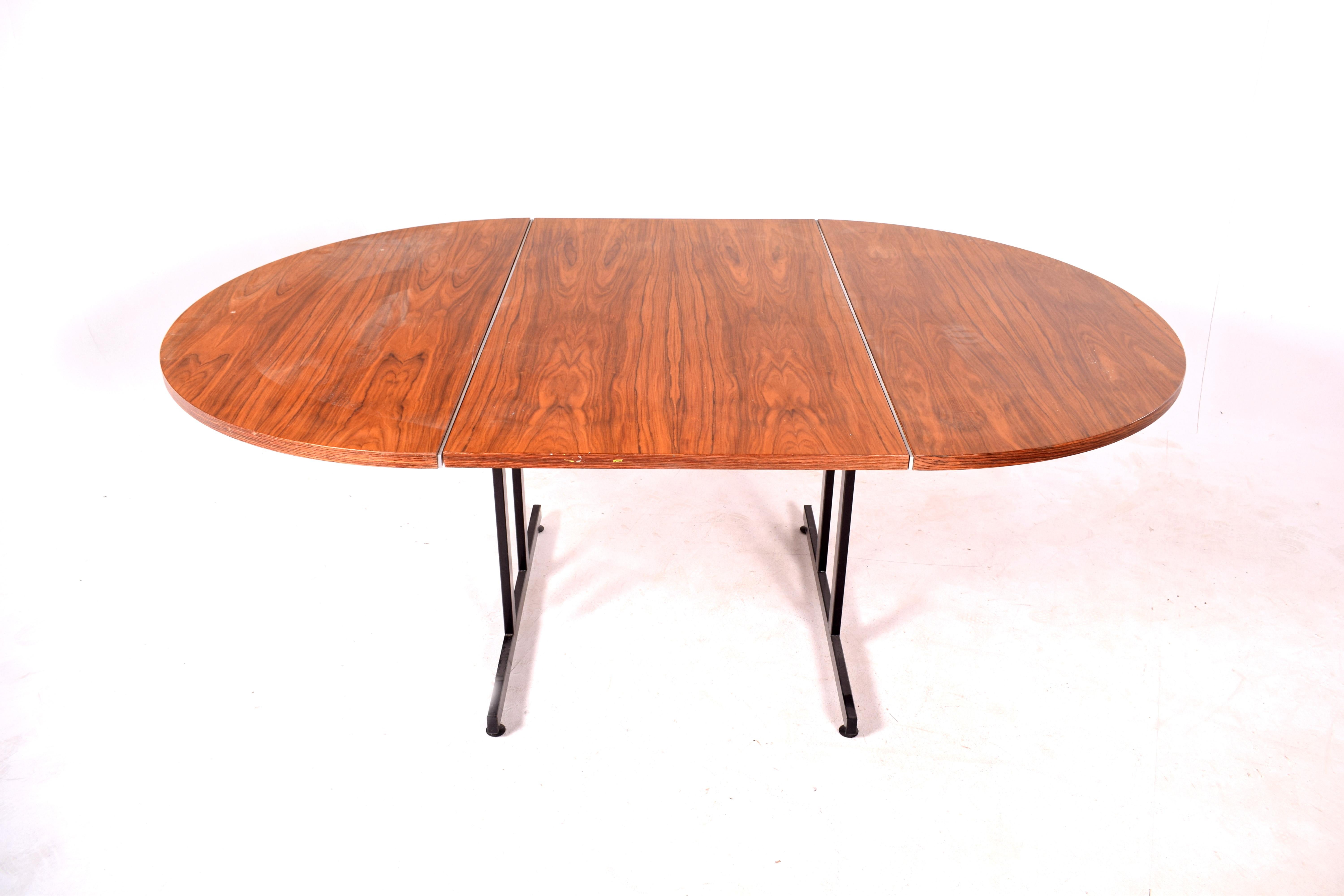 Late 20th Century Danish Rosewood Veneer Work or Dining Table For Sale
