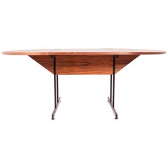 Retro Danish Rosewood Veneer Work or Dining Table