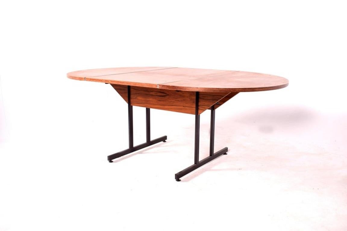 Danois Table de travail ou table à manger danoise en placage de bois de rose en vente