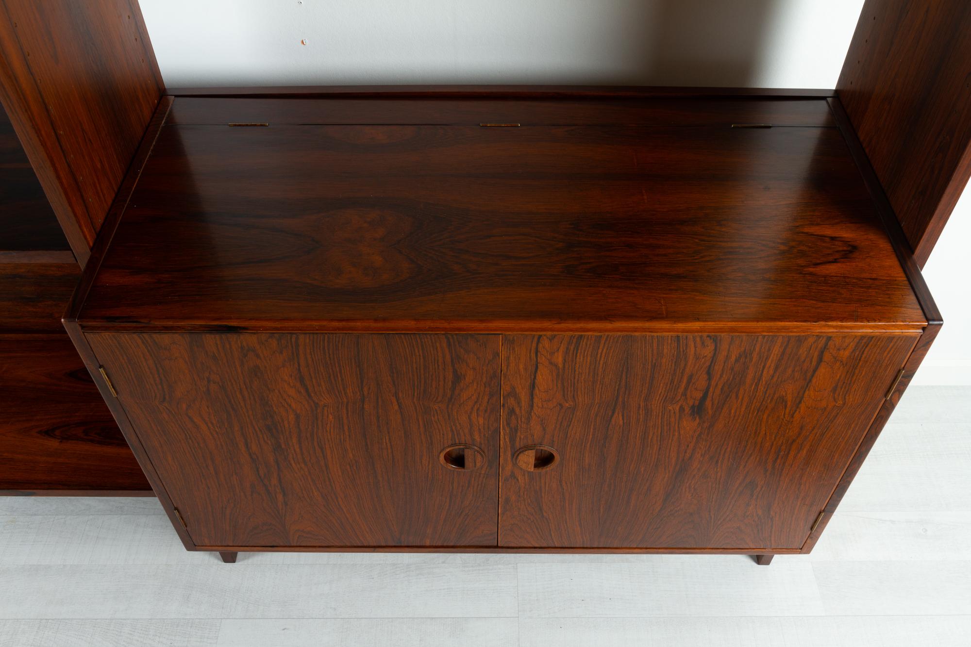 Danish Rosewood Wall Unit by HG Furniture 1960s 9