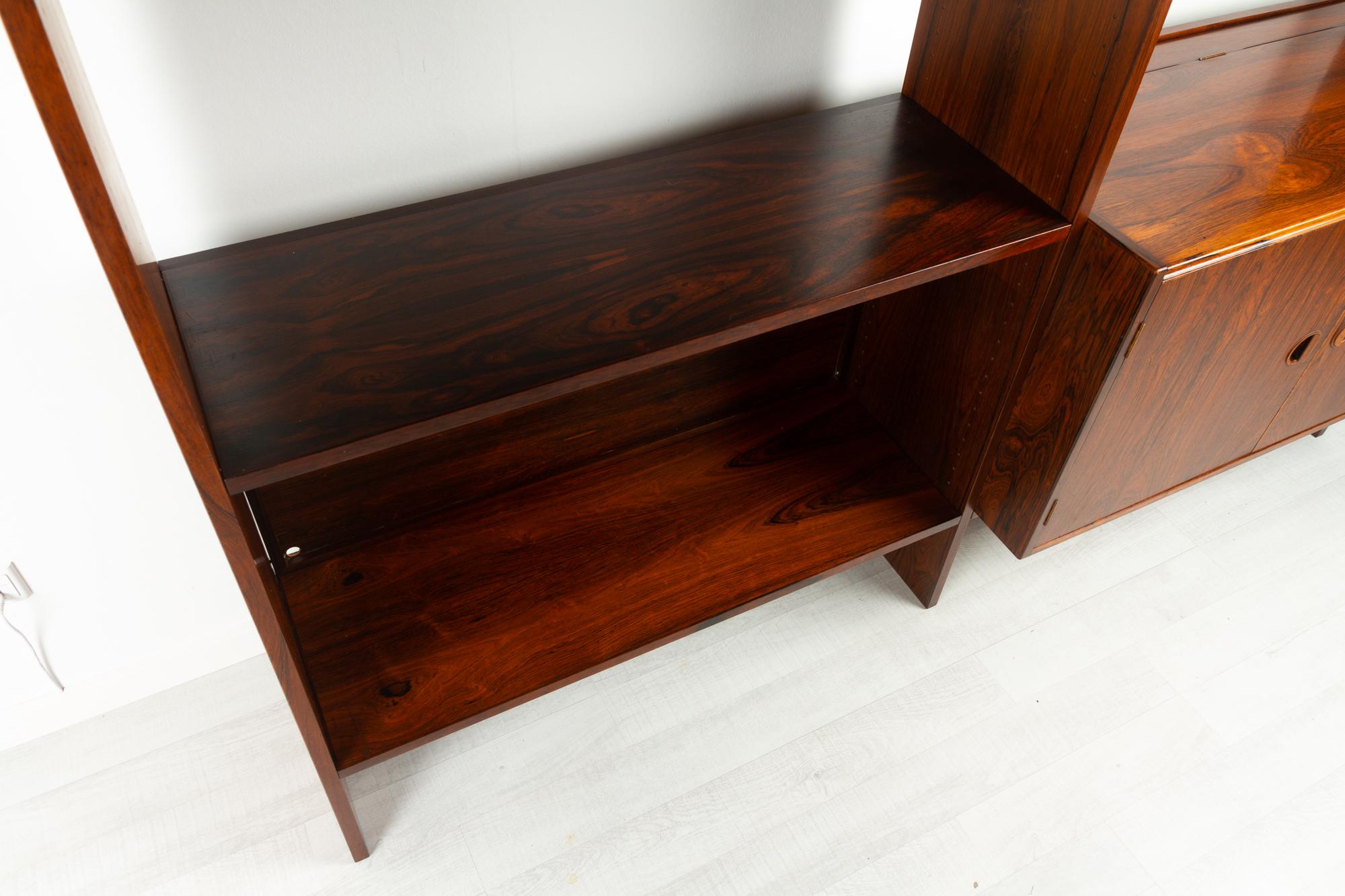Danish Rosewood Wall Unit by HG Furniture 1960s 12