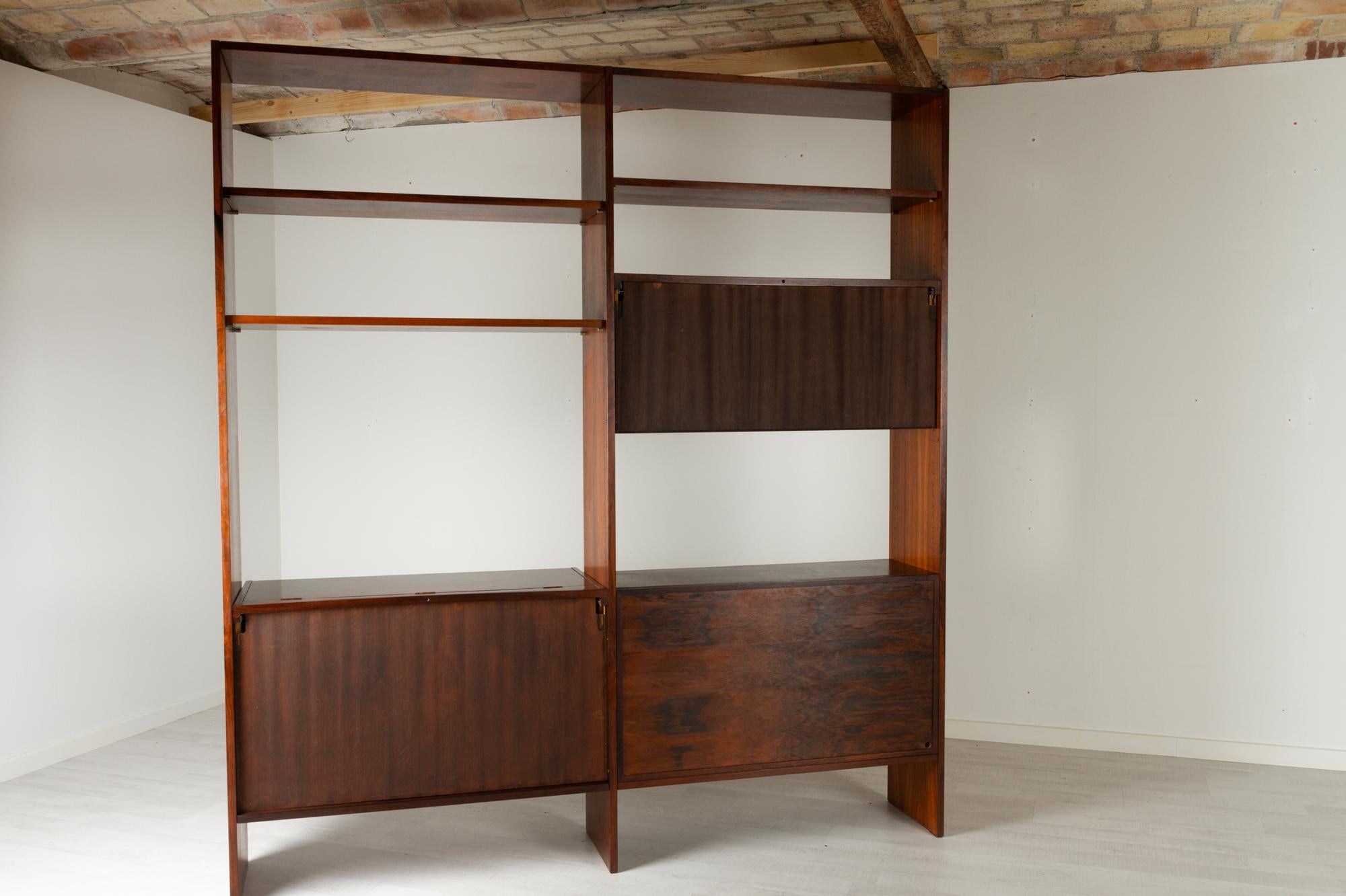 Danish Rosewood Wall Unit by HG Furniture 1960s 15