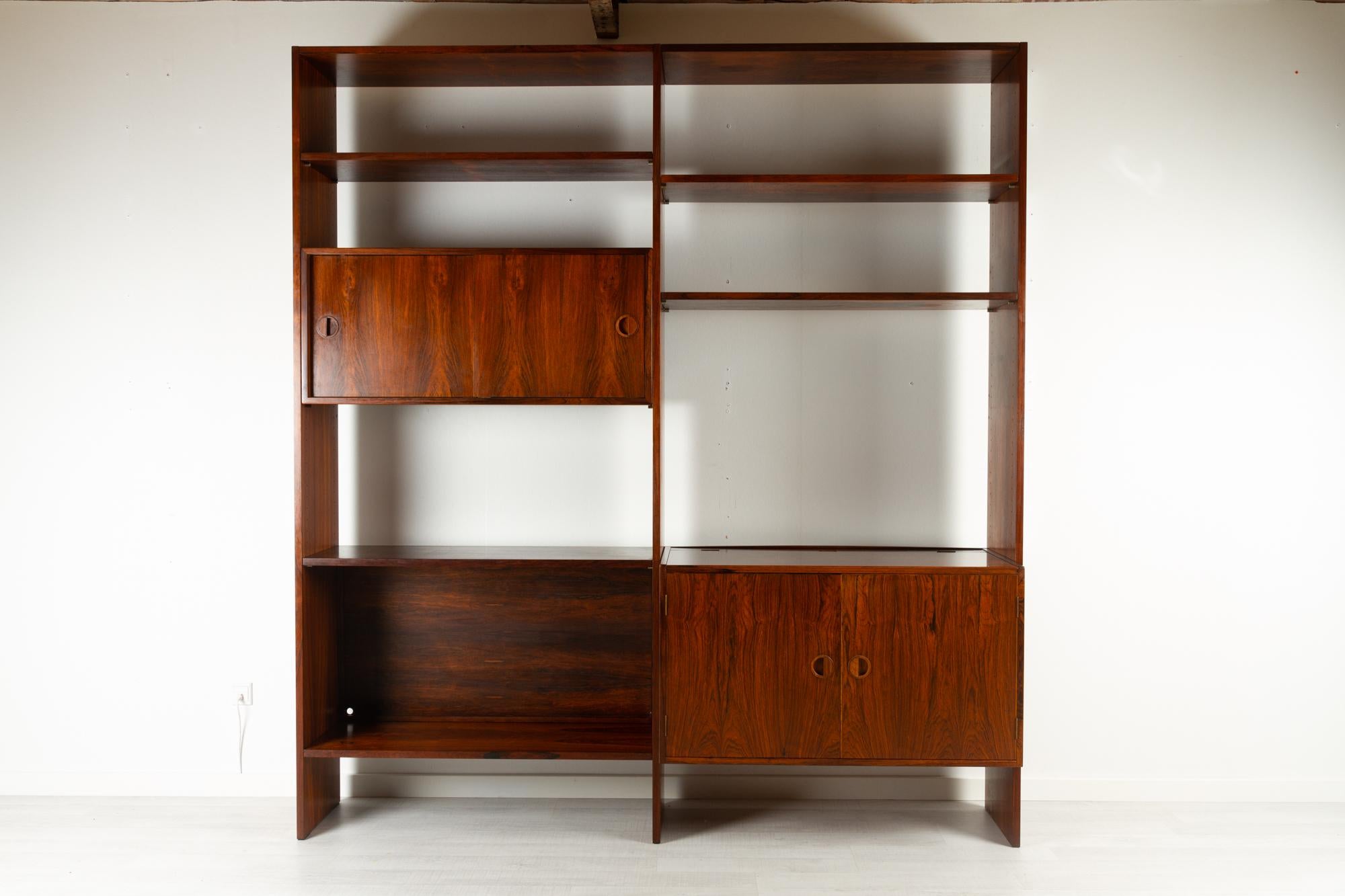 Mid-Century Modern Danish Rosewood Wall Unit by HG Furniture 1960s