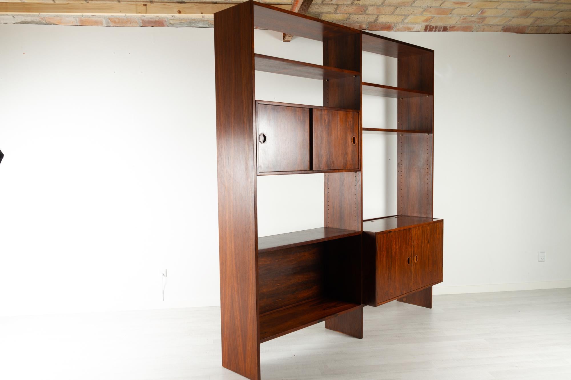 Mid-20th Century Danish Rosewood Wall Unit by HG Furniture 1960s