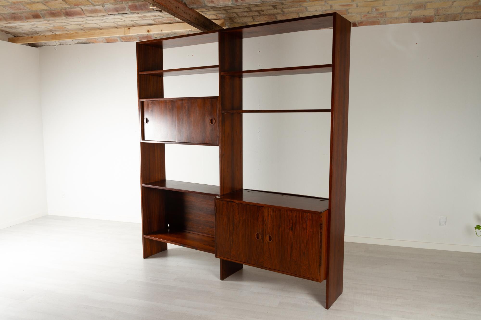 Danish Rosewood Wall Unit by HG Furniture 1960s 1