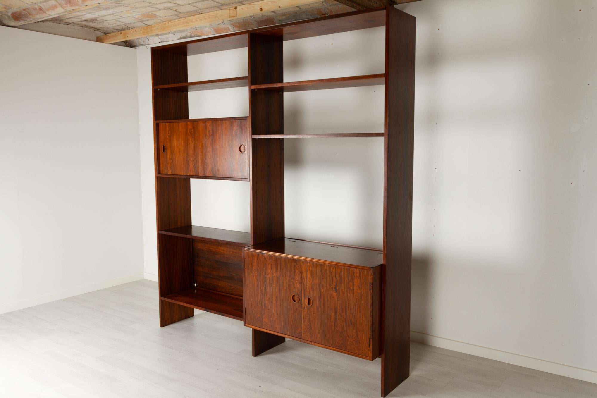 Danish Rosewood Wall Unit by HG Furniture 1960s 2