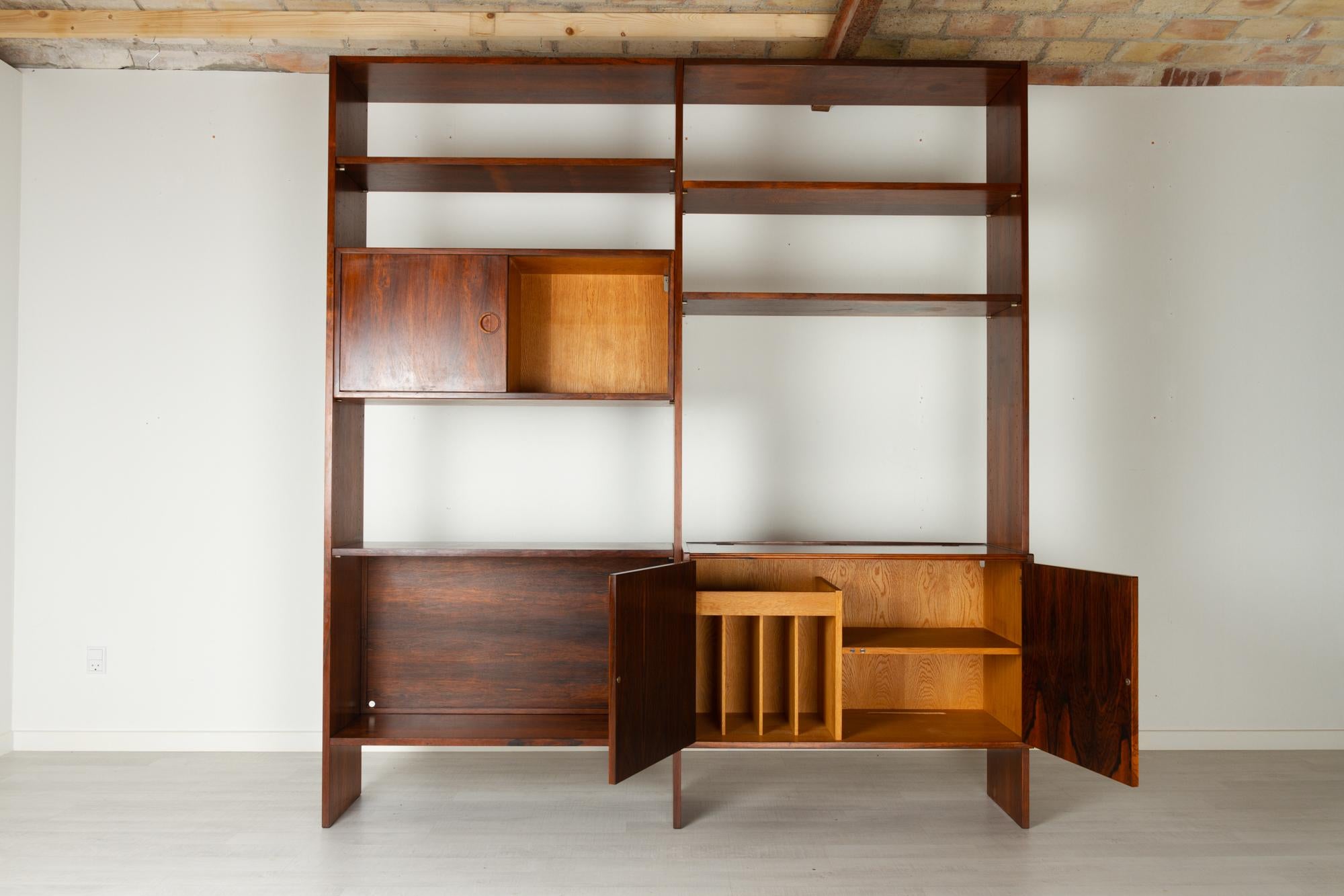 Danish Rosewood Wall Unit by HG Furniture 1960s 4