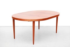 Danish Round / Oval Extendable Dining Room Table by Kai Kristiansen in Teak