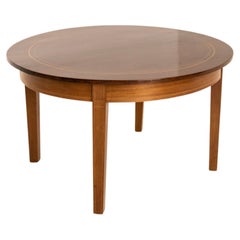 Vintage Danish Round Coffee Table in Mahogany, 1960s