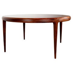 Danish round rosewood coffee table model 283 by Johannes Andersen 1960.