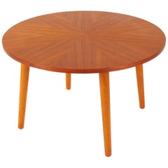 Table basse ronde danoise en teck par Holger Georg Jensen:: années 1960