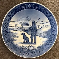 Danish Royal Copenhagen Christmas Plate 1977 - Immervad Bridge by Kai Lange