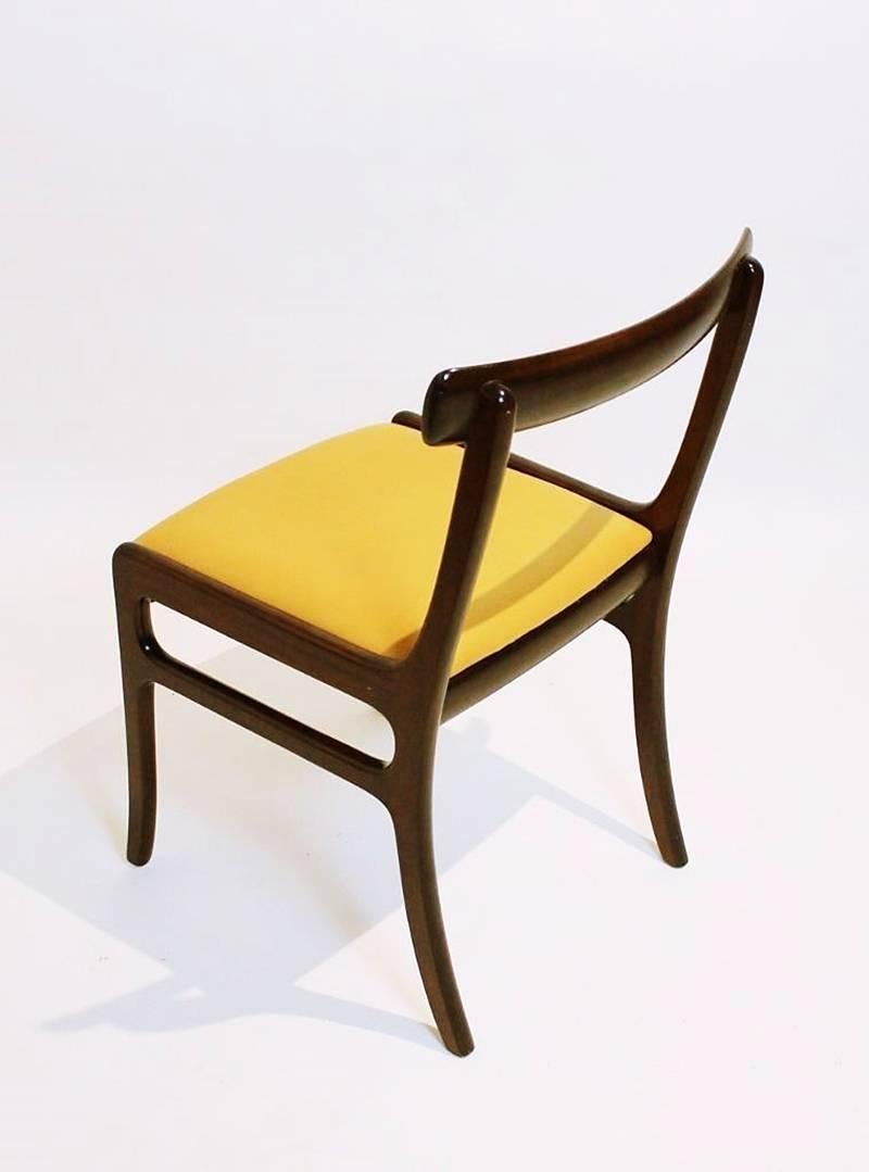 Danish Rungstedlund Chairs in Mahogany and Leather by Ole Wanscher 1