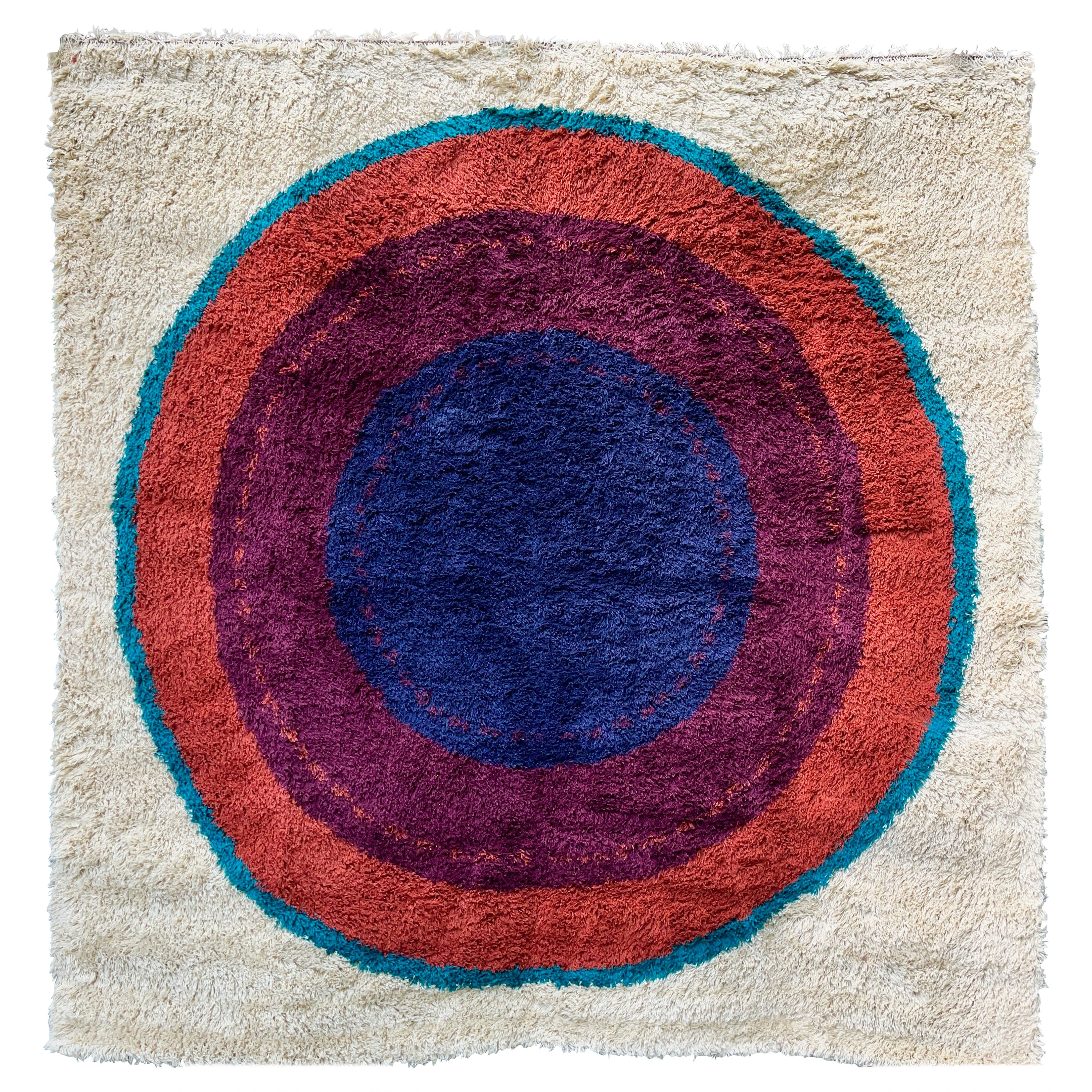 Tapis danois Rya Bulls-Eye de Hojer Eksport Eilton