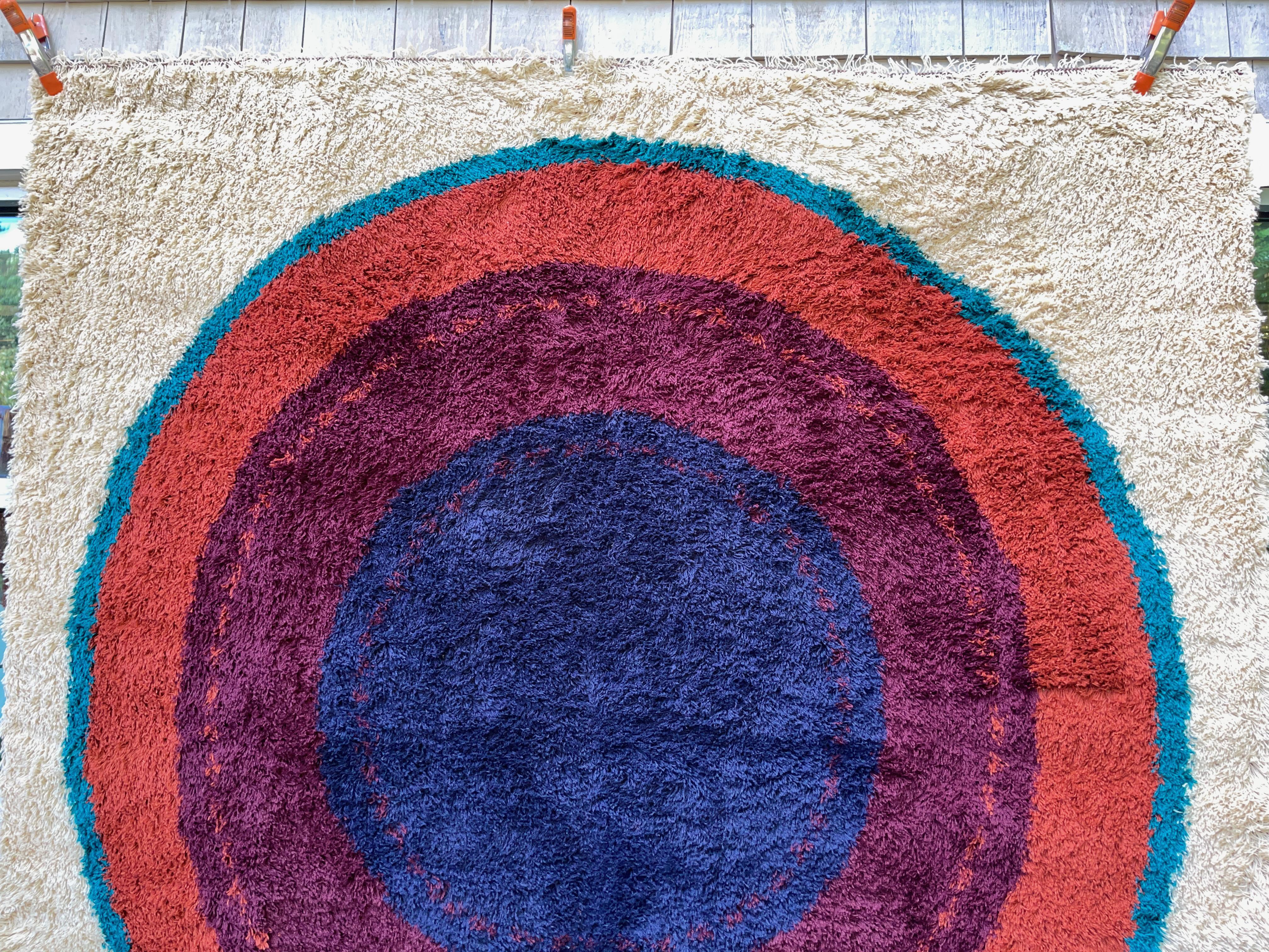 Alfombra danesa Rya Bulls-Eye de Hojer Eksport Eilton en venta 3