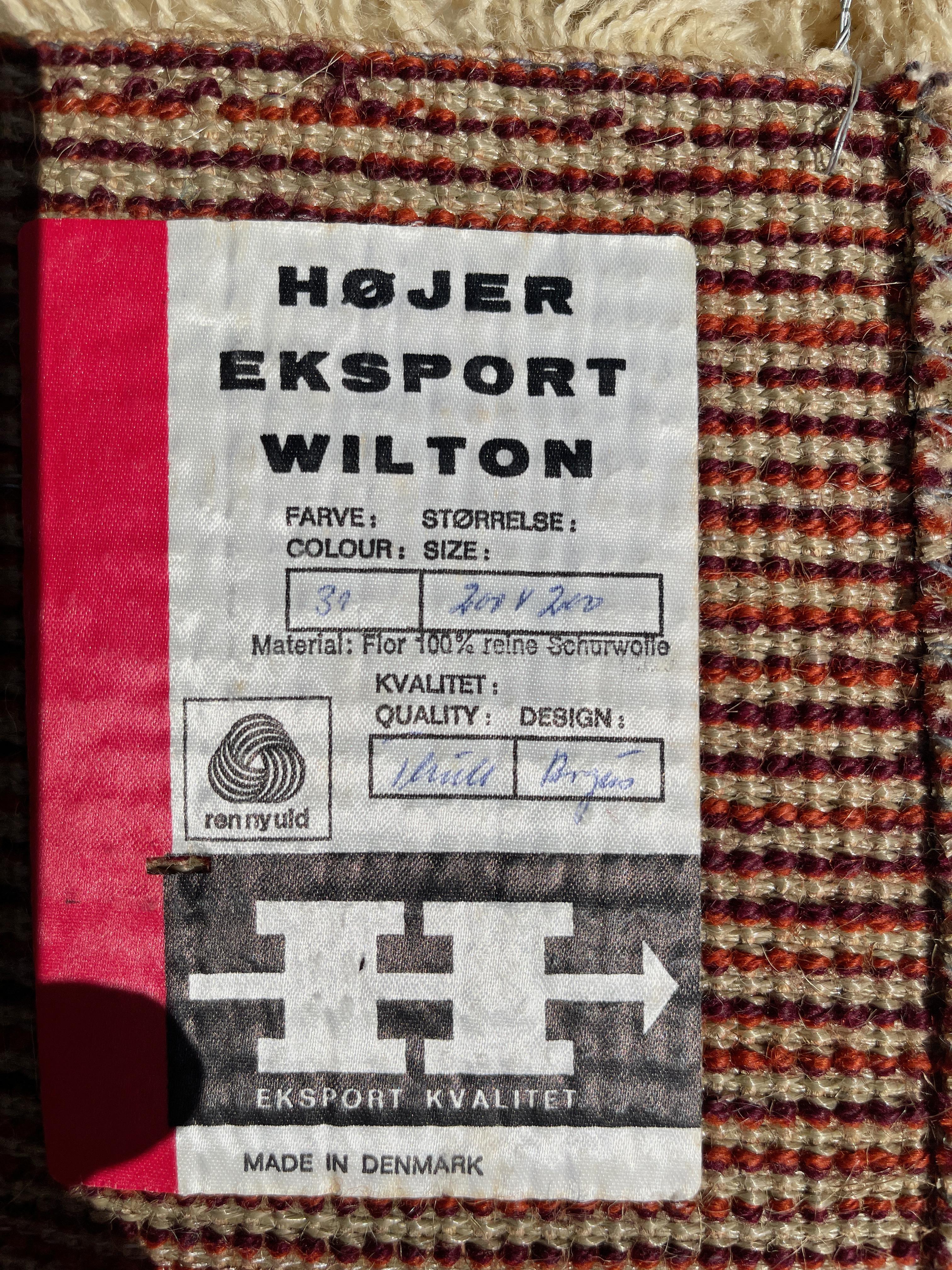 Alfombra danesa Rya Bulls-Eye de Hojer Eksport Eilton en venta 11