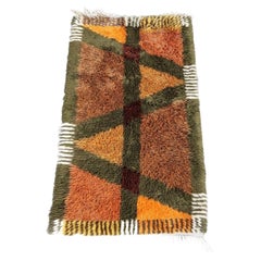 Alfombra sueca vintage Rya  Alfombra Sueca Shag Tonos Otoño