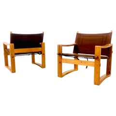 Danish Safari Chairs by Børge Jensen for Bernstoffsminde Møbelfabrik, 1970s