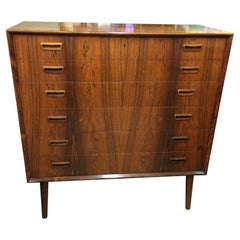 Danish Santos Rosewood Cest of 6 Drawers