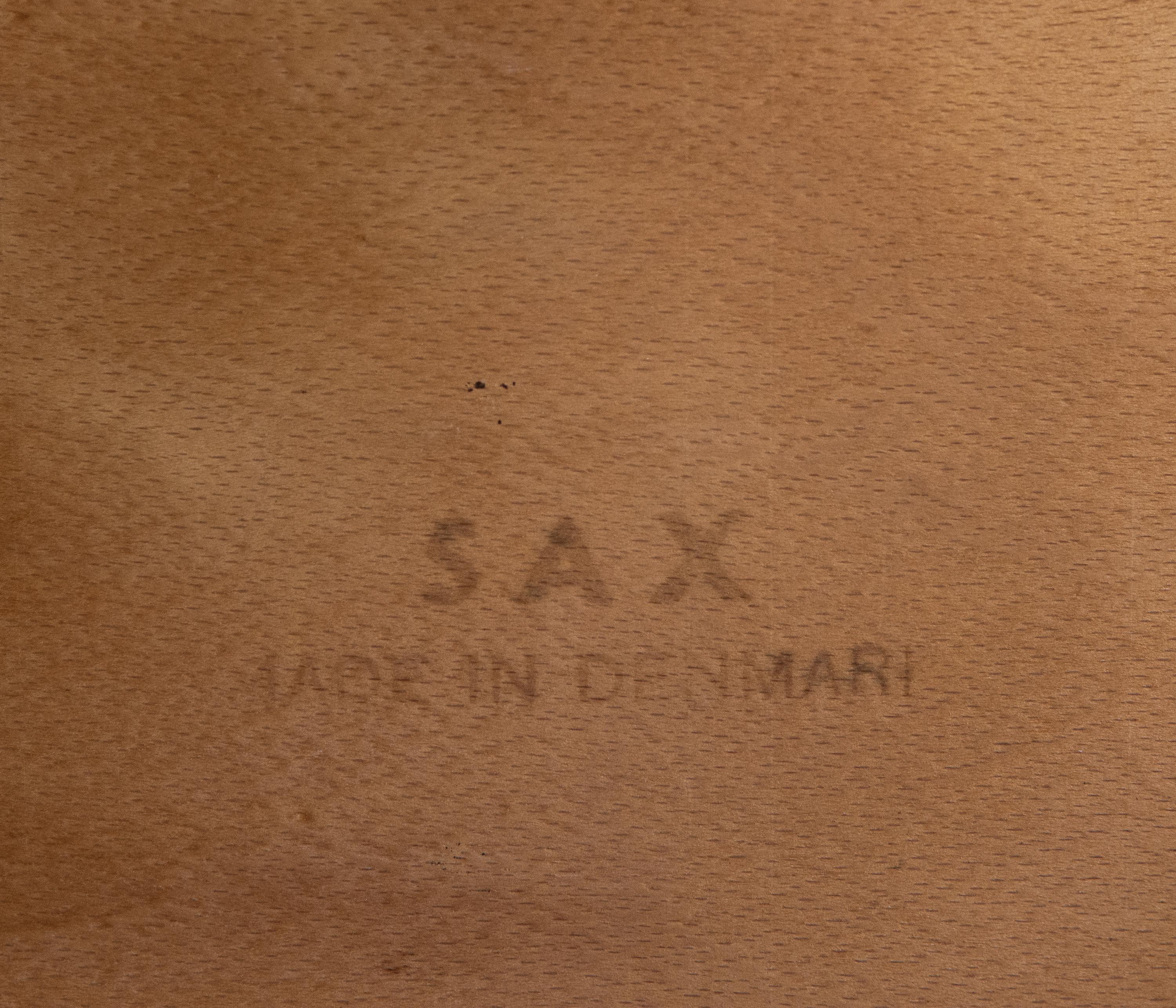 Ensemble de quatre chaises de salle à manger danoises SAX du milieu du siècle dernier en vente 5