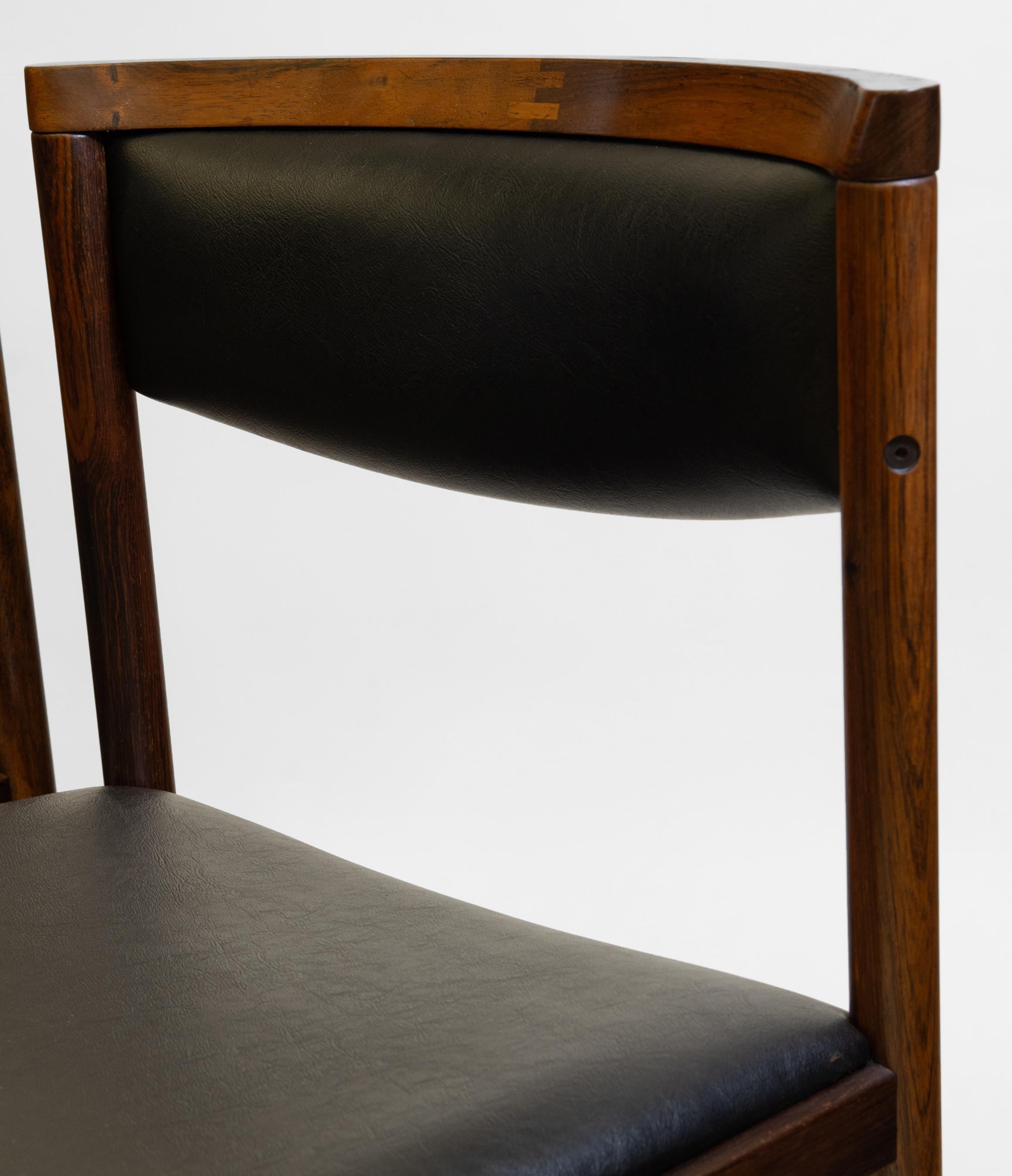 Dänisches SAX-Esszimmerstühle aus Rosenholz, Mitte des Jahrhunderts, Vierer-Set im Zustand „Gut“ im Angebot in Norwich, GB