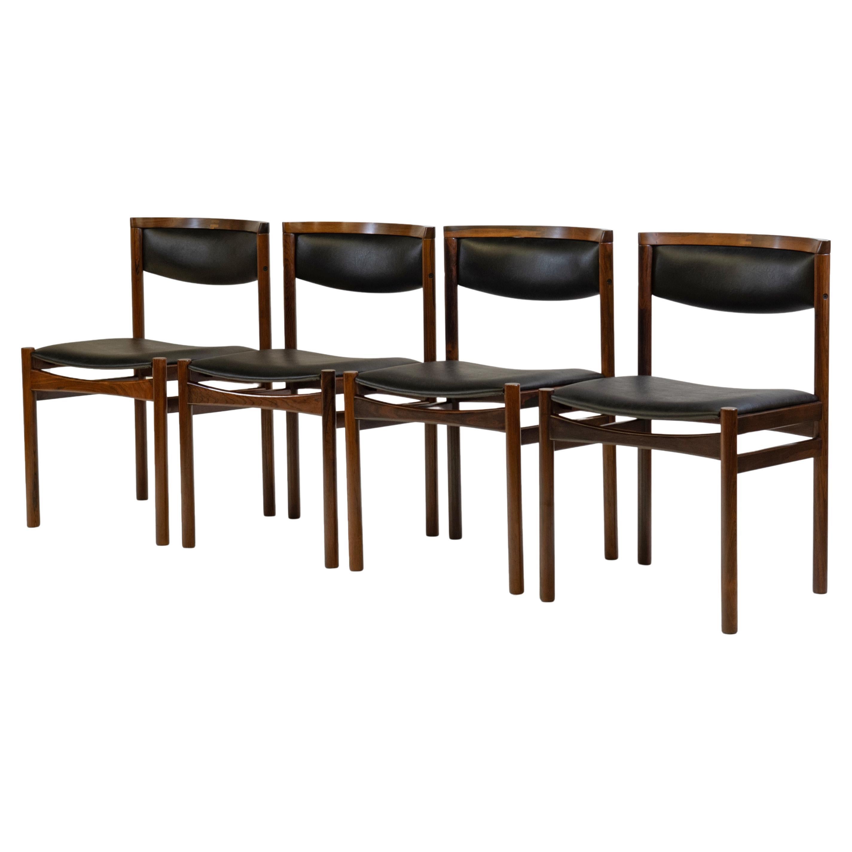 Danish SAX Mid Century Rosewood Set Of Four Dining Chairs