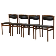 Vintage Danish SAX Mid Century Rosewood Set Of Four Dining Chairs