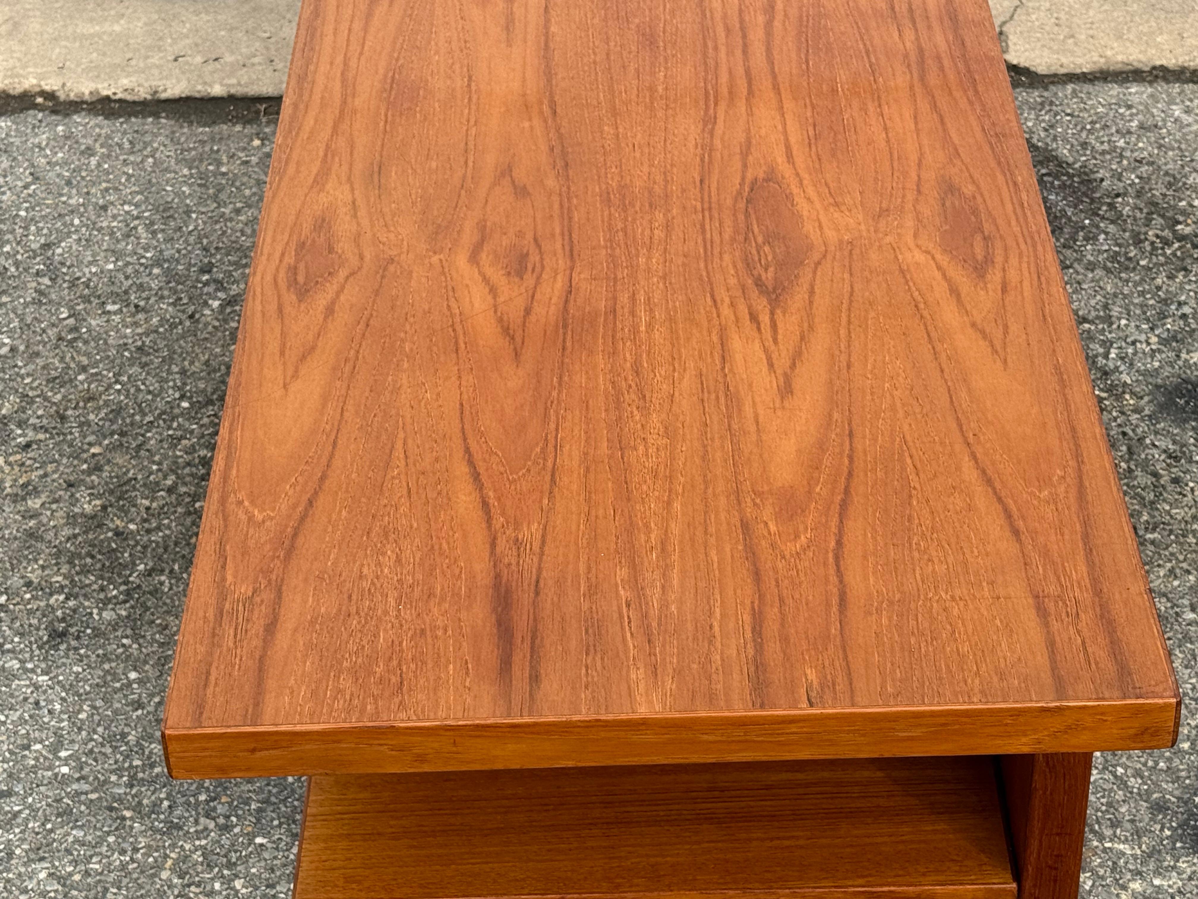 Danish/Scandanavian Modern Teak Multi Level Coffee Table in vendita 5