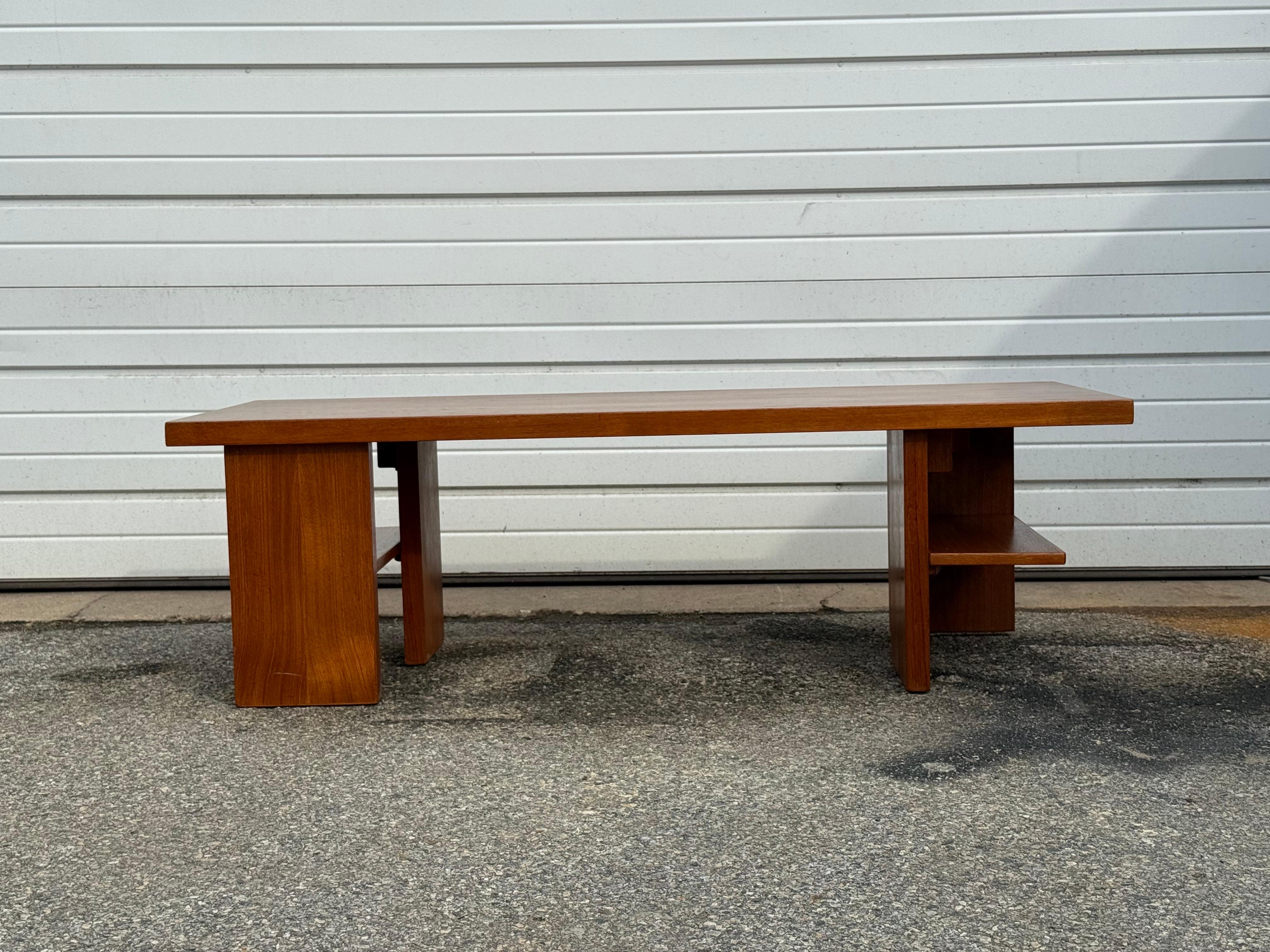 Danish/Scandanavian Modern Teak Multi Level Coffee Table 
 Offered is a Danish/Scandanavian Modern Teak Multi Level Coffee Table . The table is highly functional and has great look. The table will work in any family room or design project. It is in