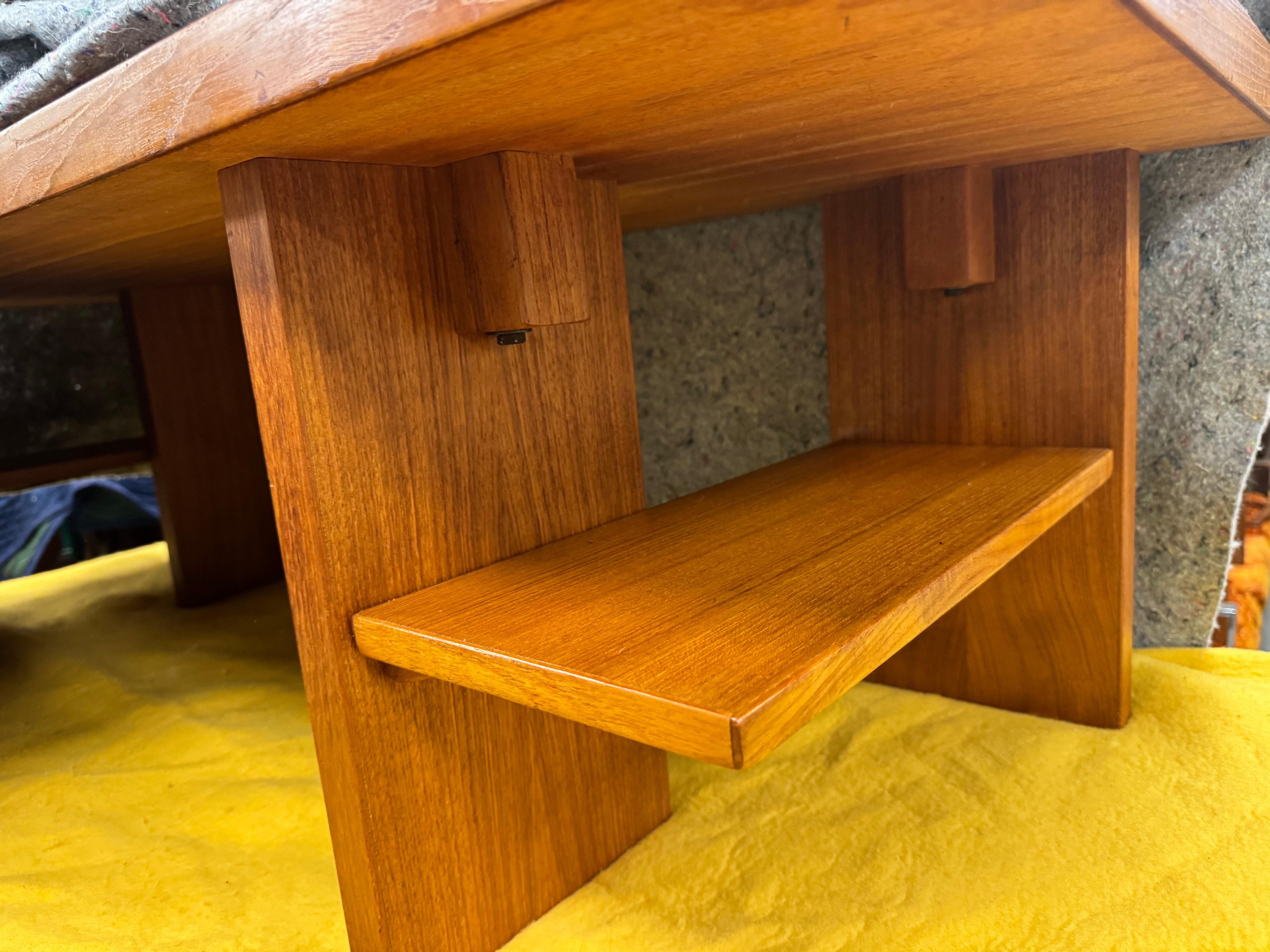 Danese Danish/Scandanavian Modern Teak Multi Level Coffee Table in vendita