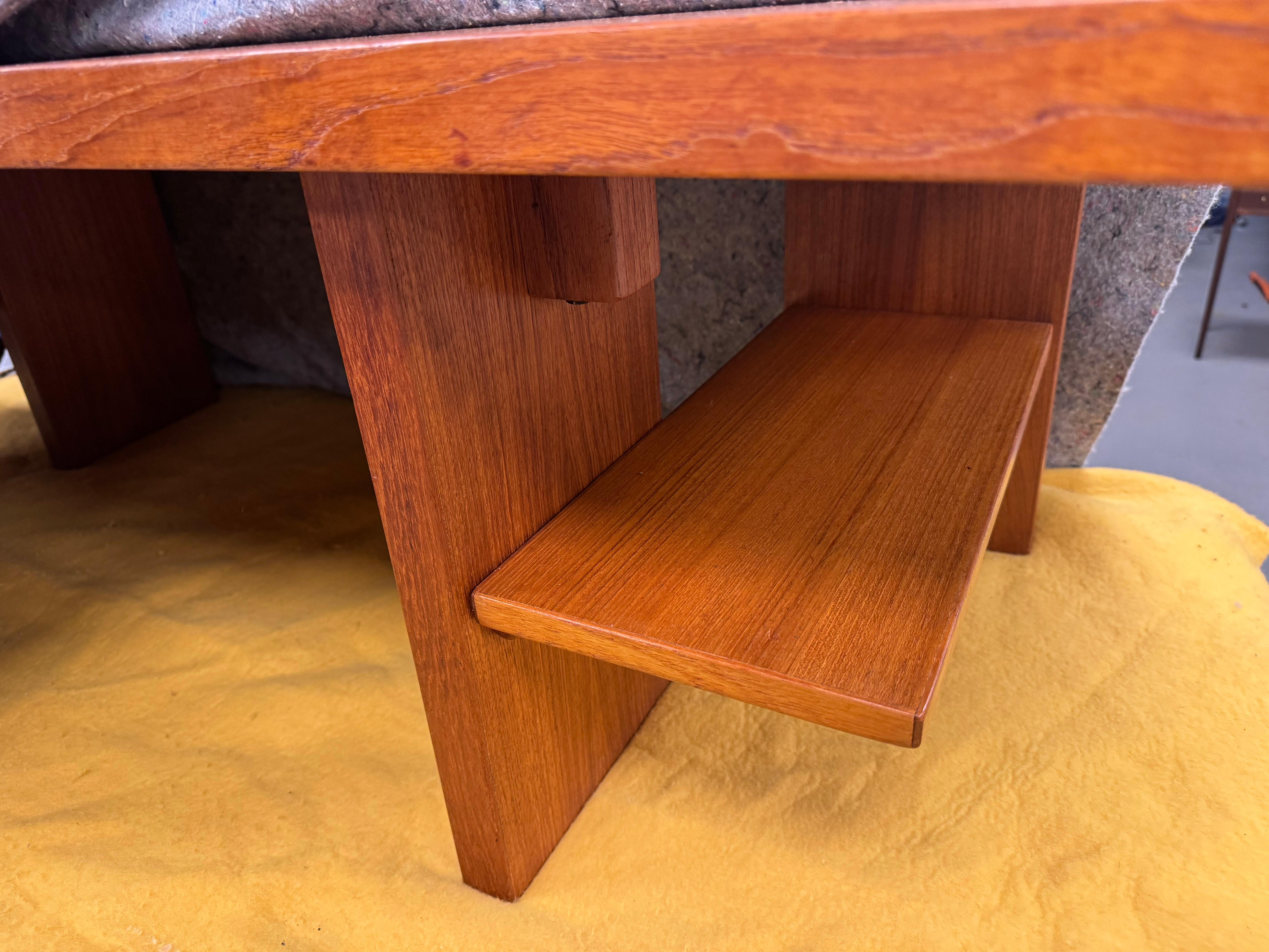 XX secolo Danish/Scandanavian Modern Teak Multi Level Coffee Table in vendita