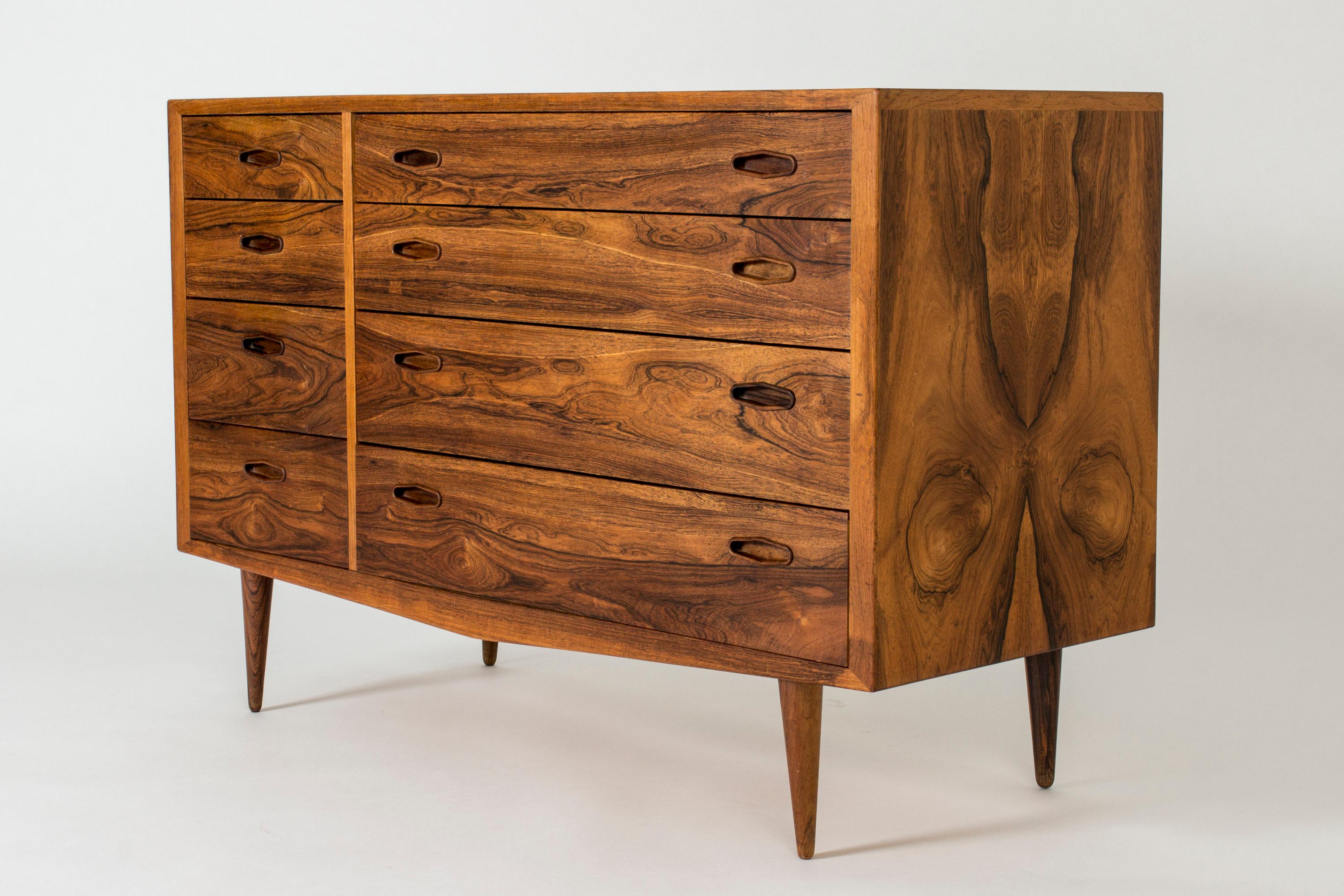 Danish Scandinavian Modern Midcentury Rosewood Chest of Drawers In Good Condition In Stockholm, SE