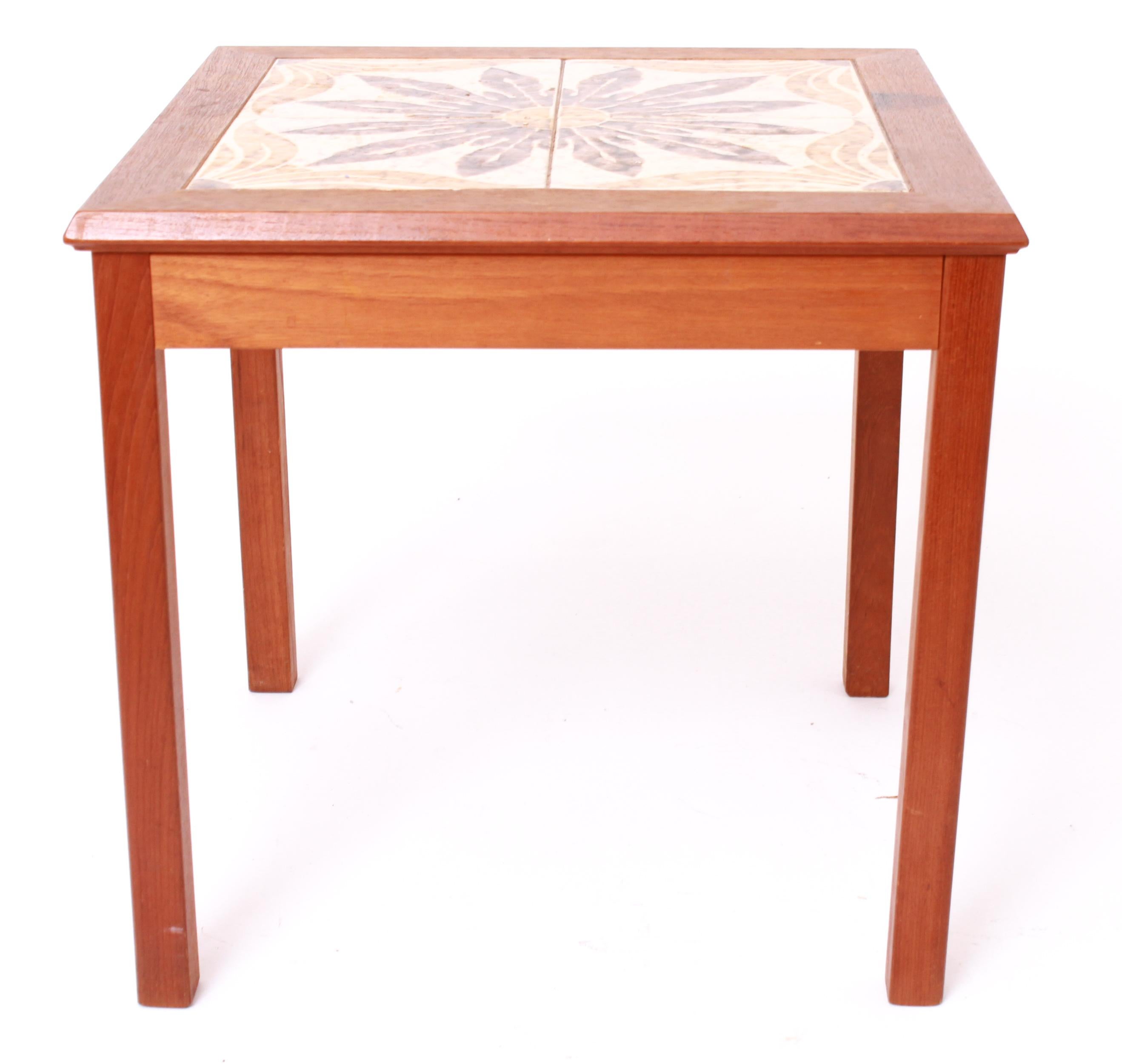 danish tile top coffee table
