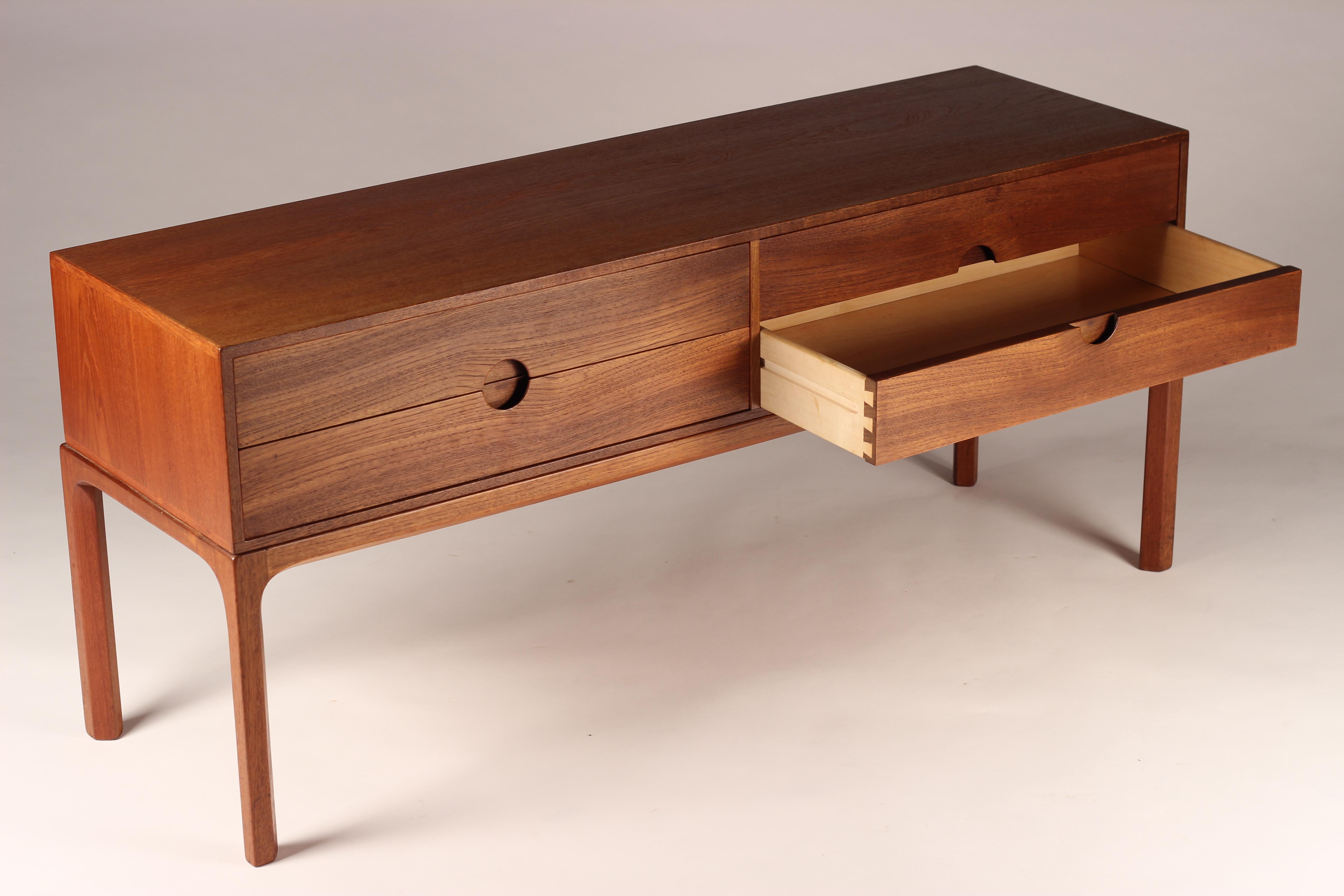 Scandinavian Modern Danish Teak Low Sideboard No 394 by Kai Kristiansen 5