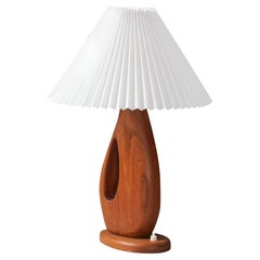Danish Scandinavian Modern Teak Table Lamp with Handle, 1960s