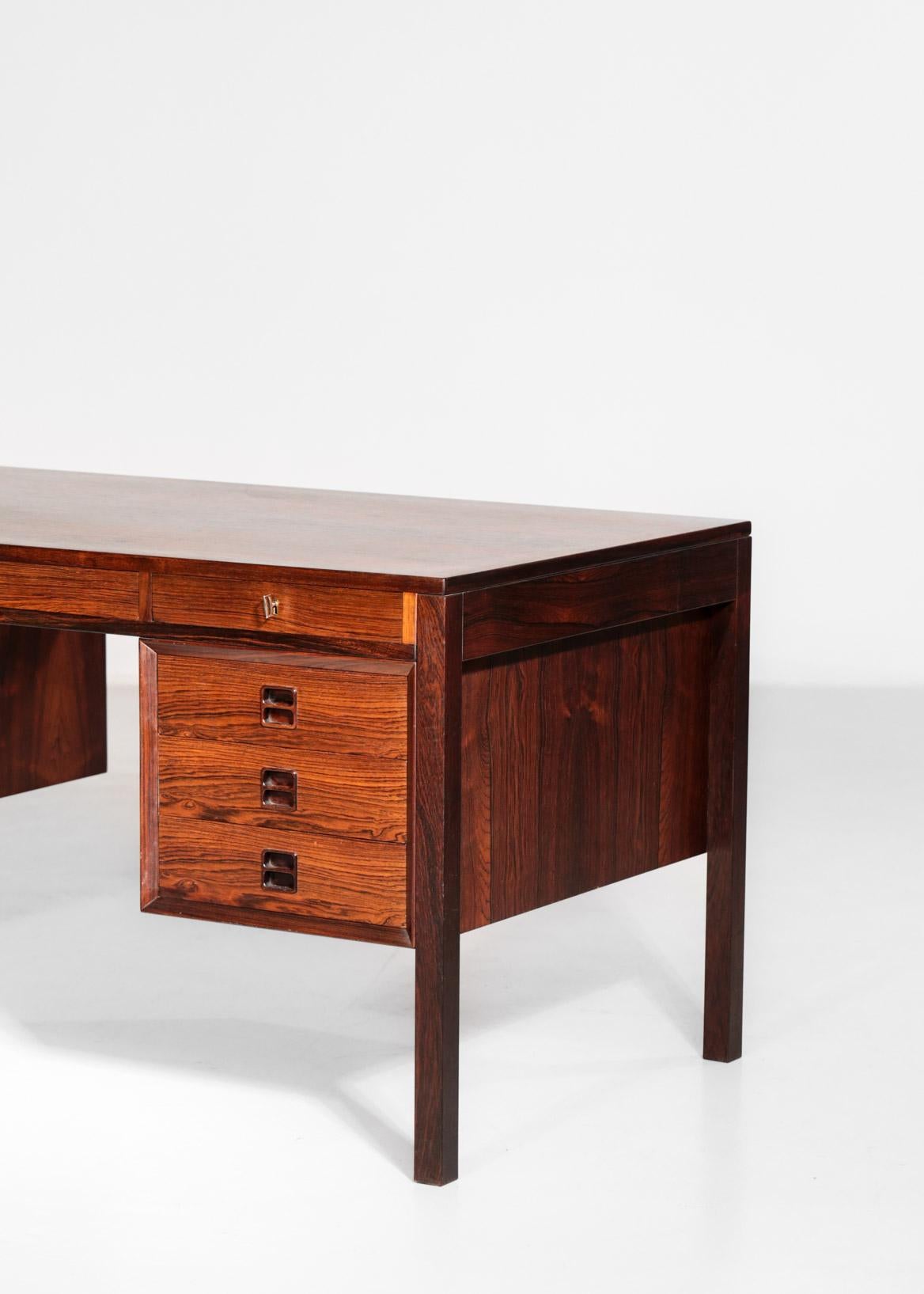 Danish Scandinavian Rosewood Desk by Arne Vodder Vintage Midcentury Design, 1960 4