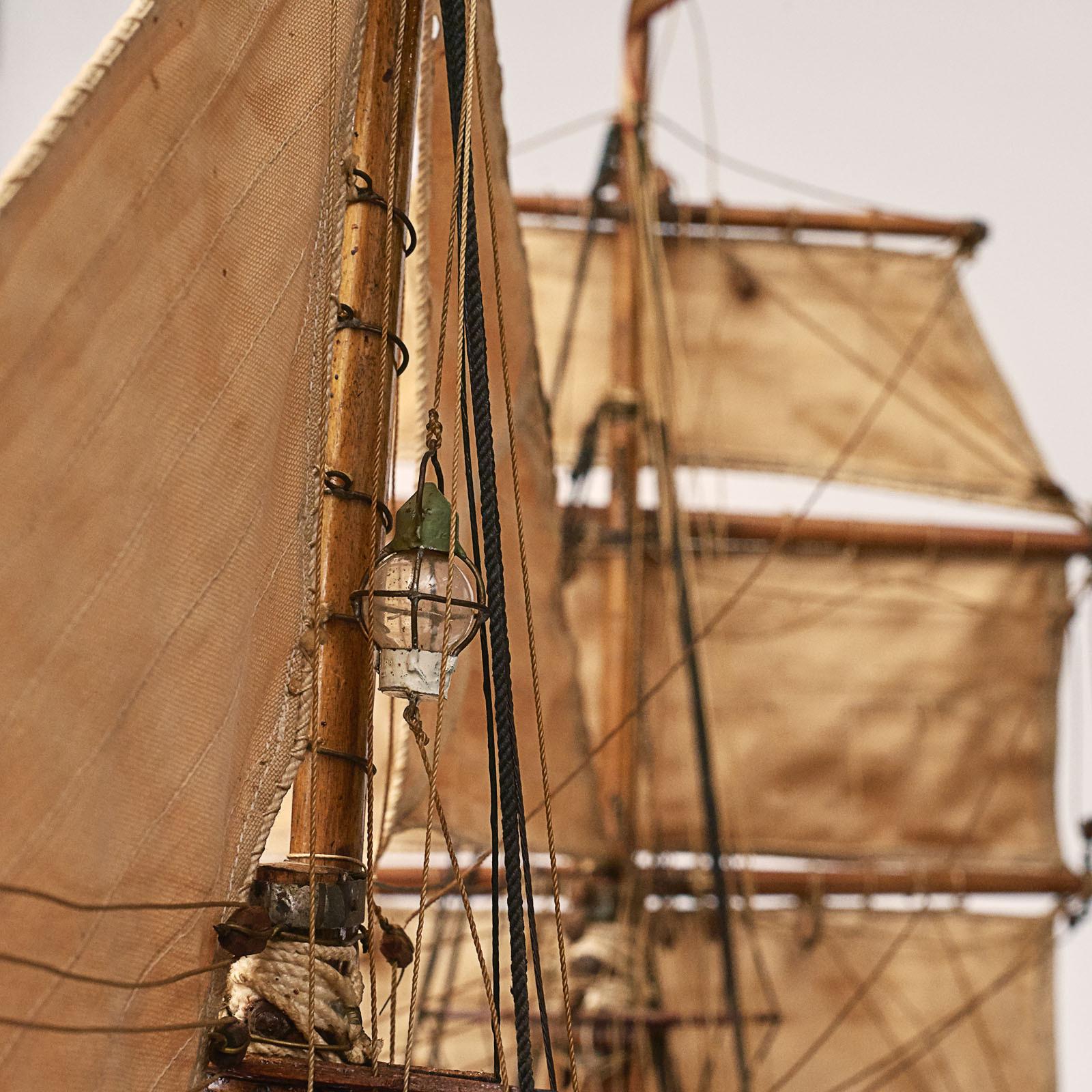 Danish Schooner Model Ship, circa 1860-1880 1