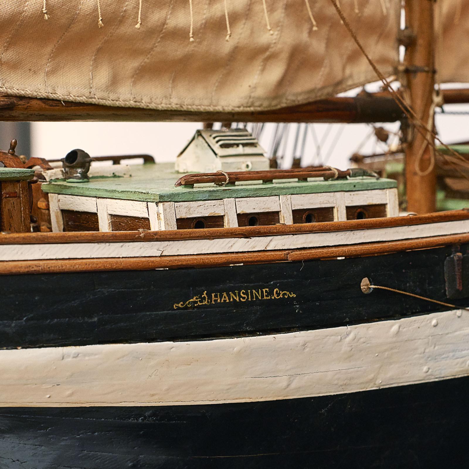 Danish Schooner Model Ship, circa 1860-1880 2