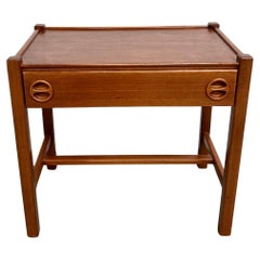 Danish Sculpted Teak Nightstand, Arne Wahl Iversen