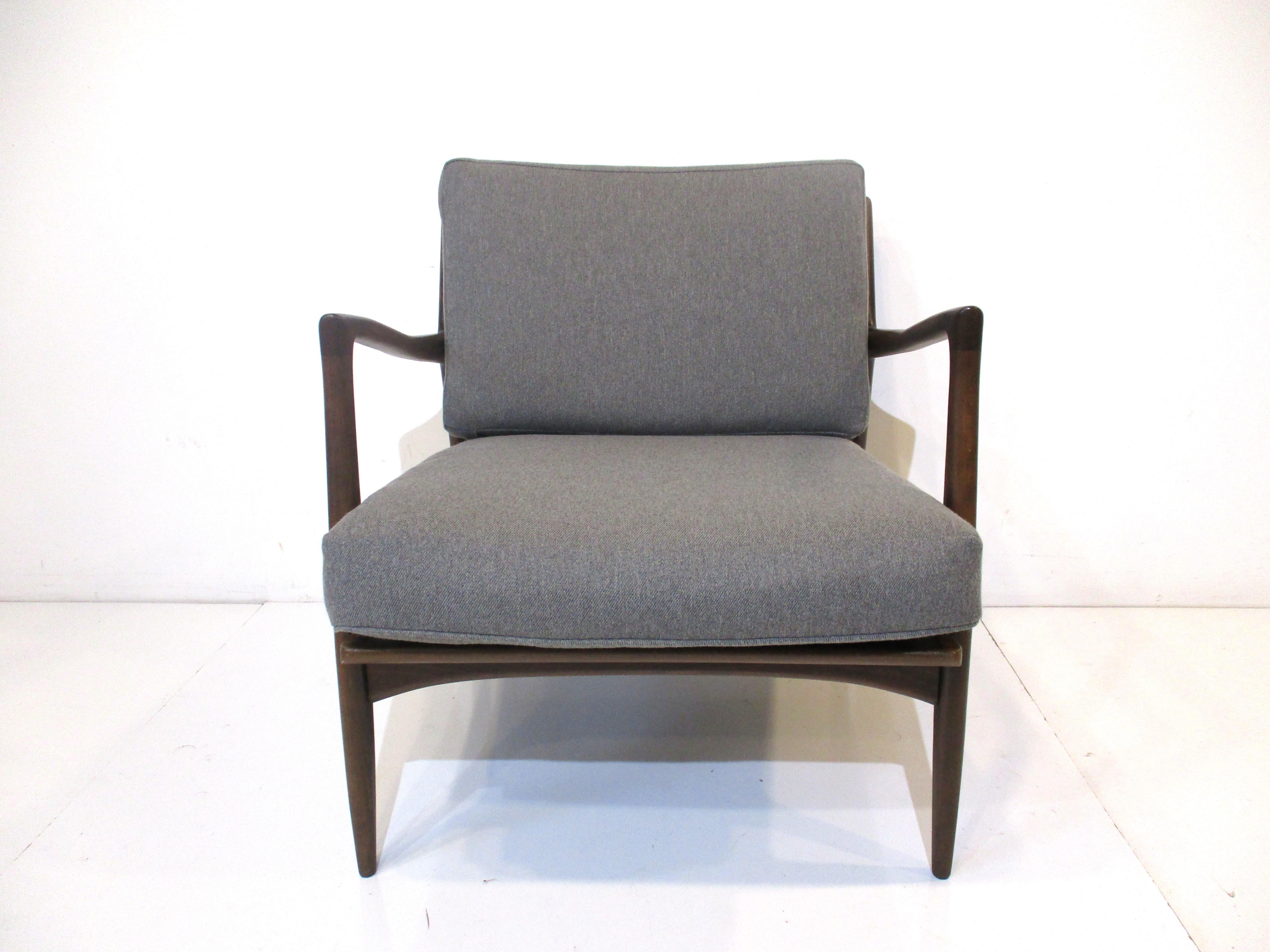 20th Century Danish Sculptural lounge Chair by I.B. Kofod Larsen