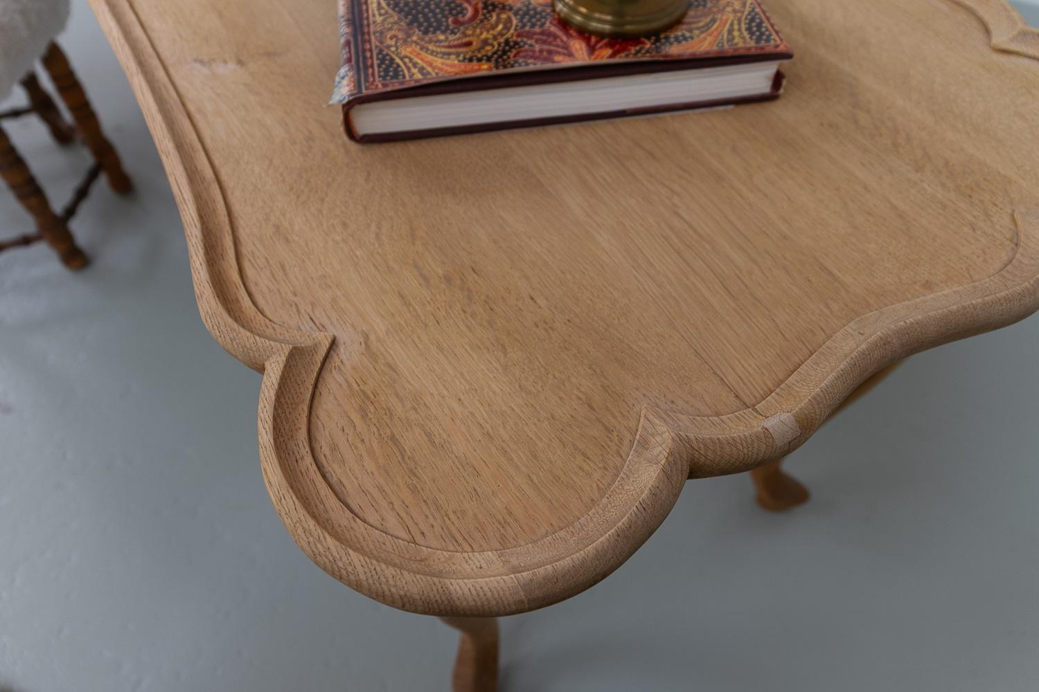 Danish Sculptural Solid Oak Coffee Table by Frits Henningsen, 1940s. For Sale 12