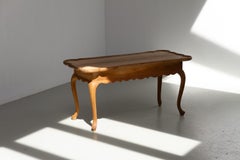 Danish Sculptural Solid Oak Coffee Table by Frits Henningsen, 1940s.