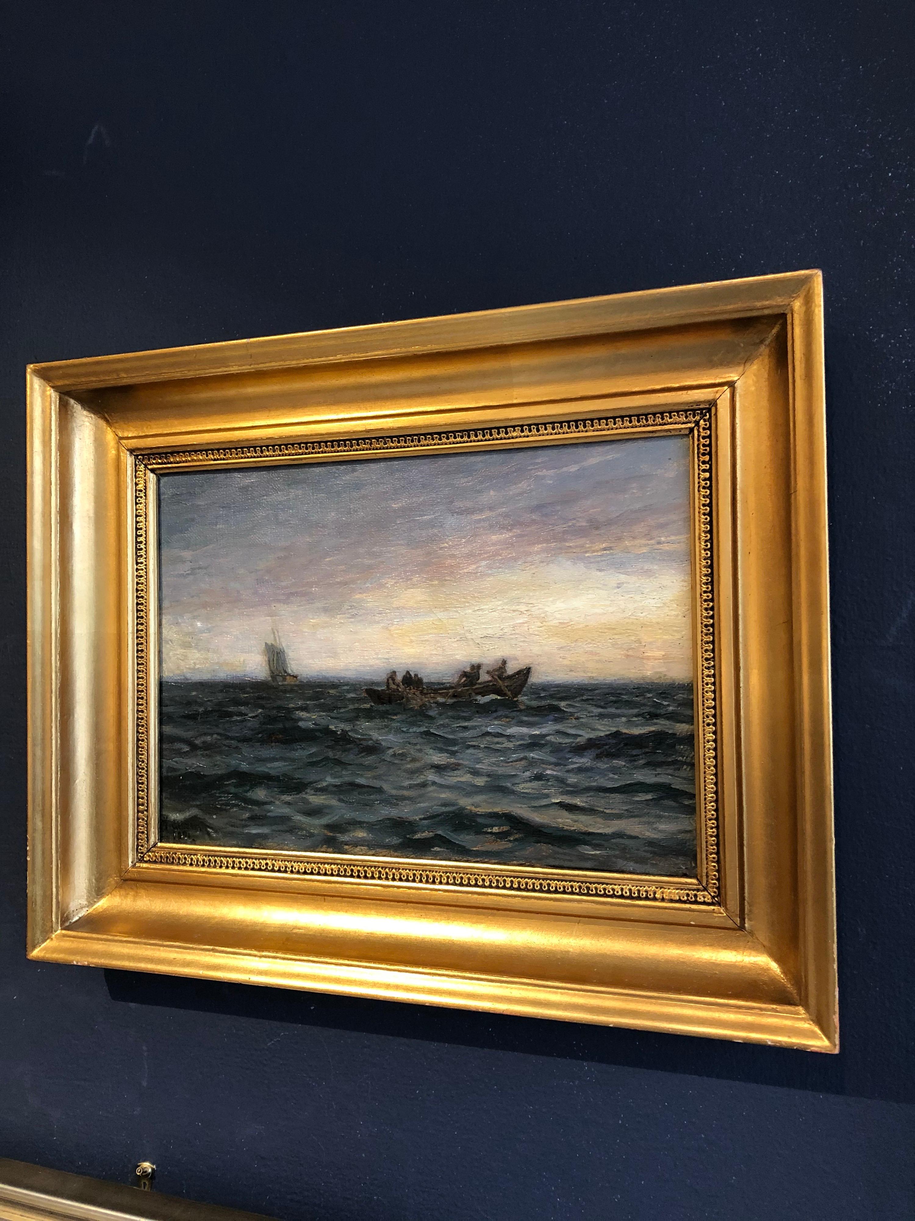 Danish Seascape by Holger Lubbers In Good Condition For Sale In Garrison, NY