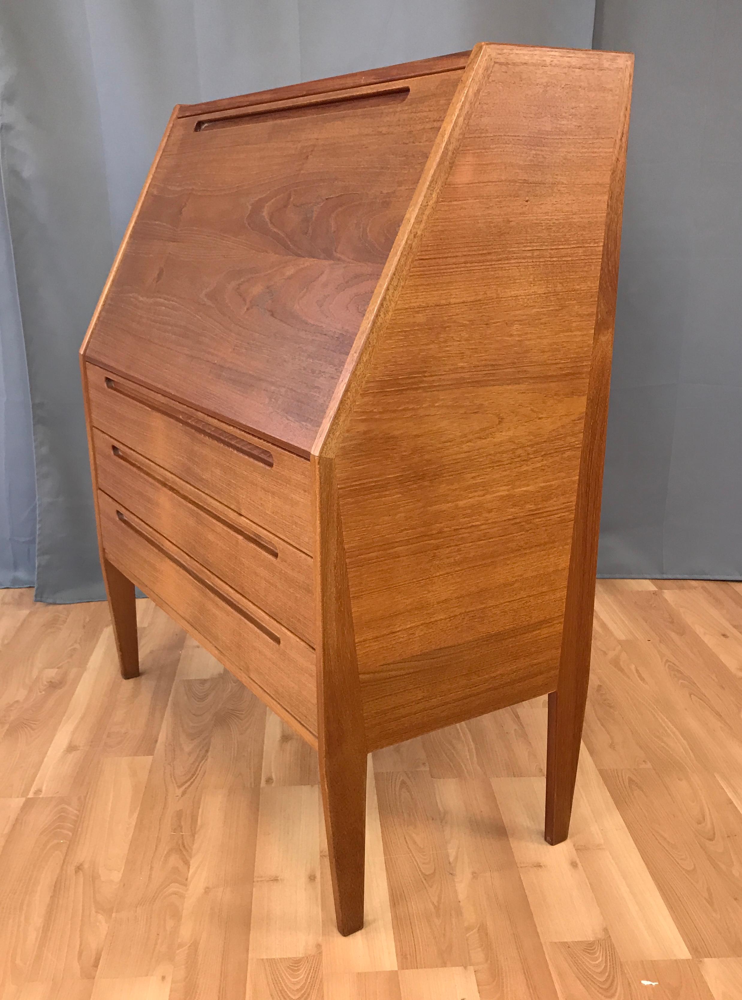 Beech Danish Secretary by Nils Jonsson for HJN Møbler, circa 1960s