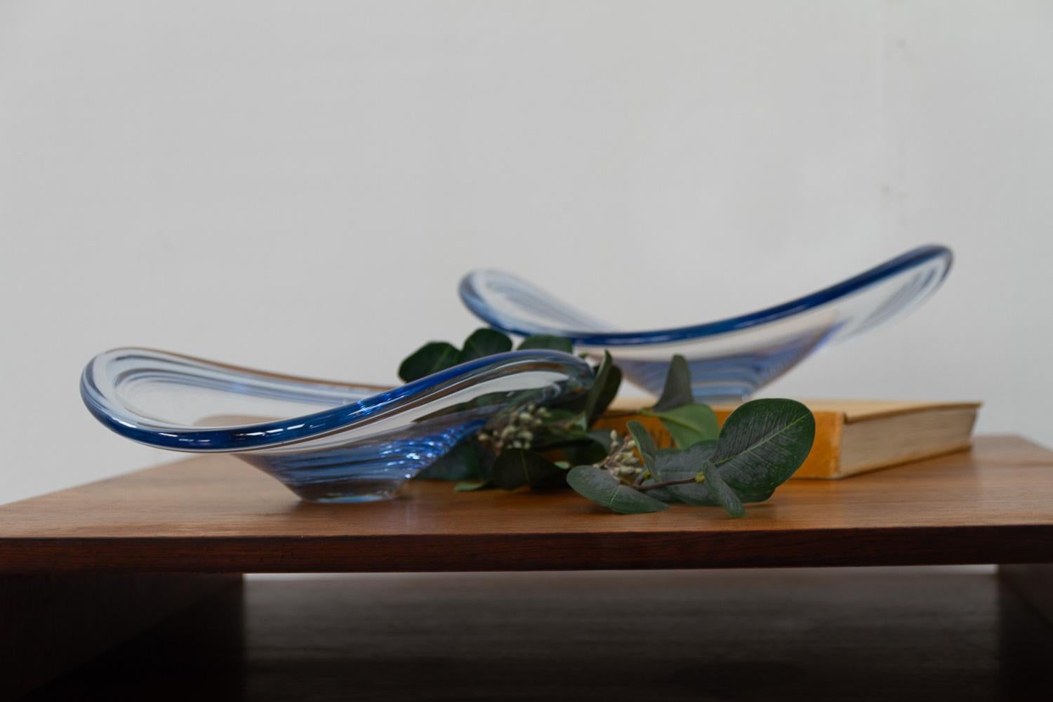 Danish Selandia Fruit Bowls by Per Lütken for Holmegaard, 1960s. Set of 2. For Sale 11