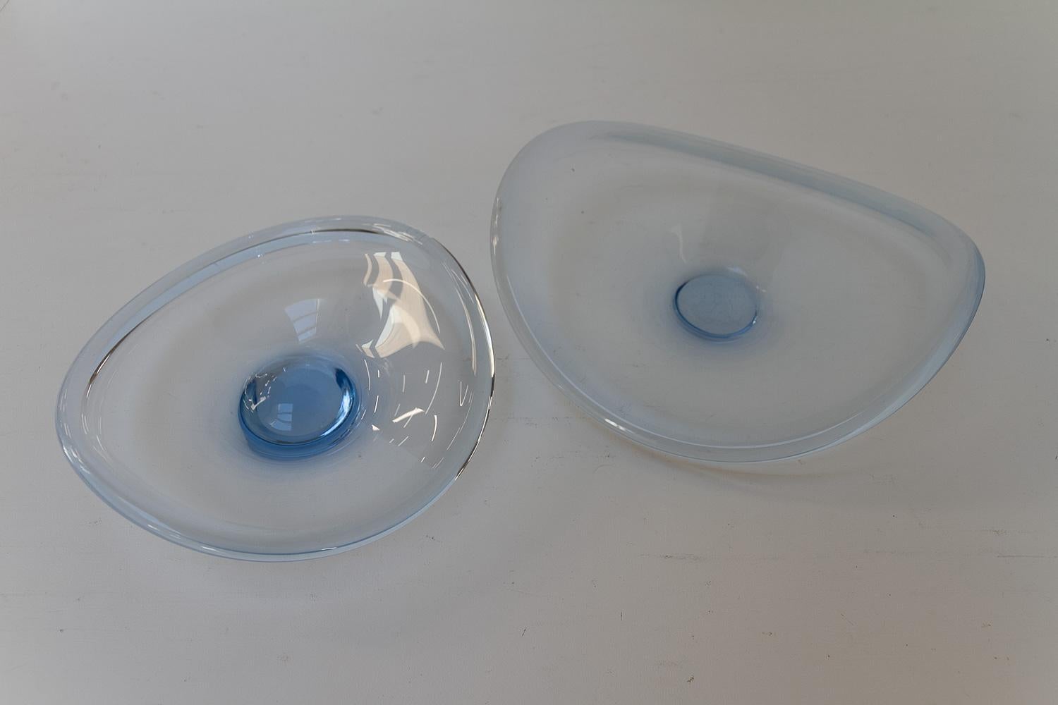 Danish Selandia Fruit Bowls by Per Lütken for Holmegaard, 1960s. Set of 2. In Good Condition For Sale In Asaa, DK