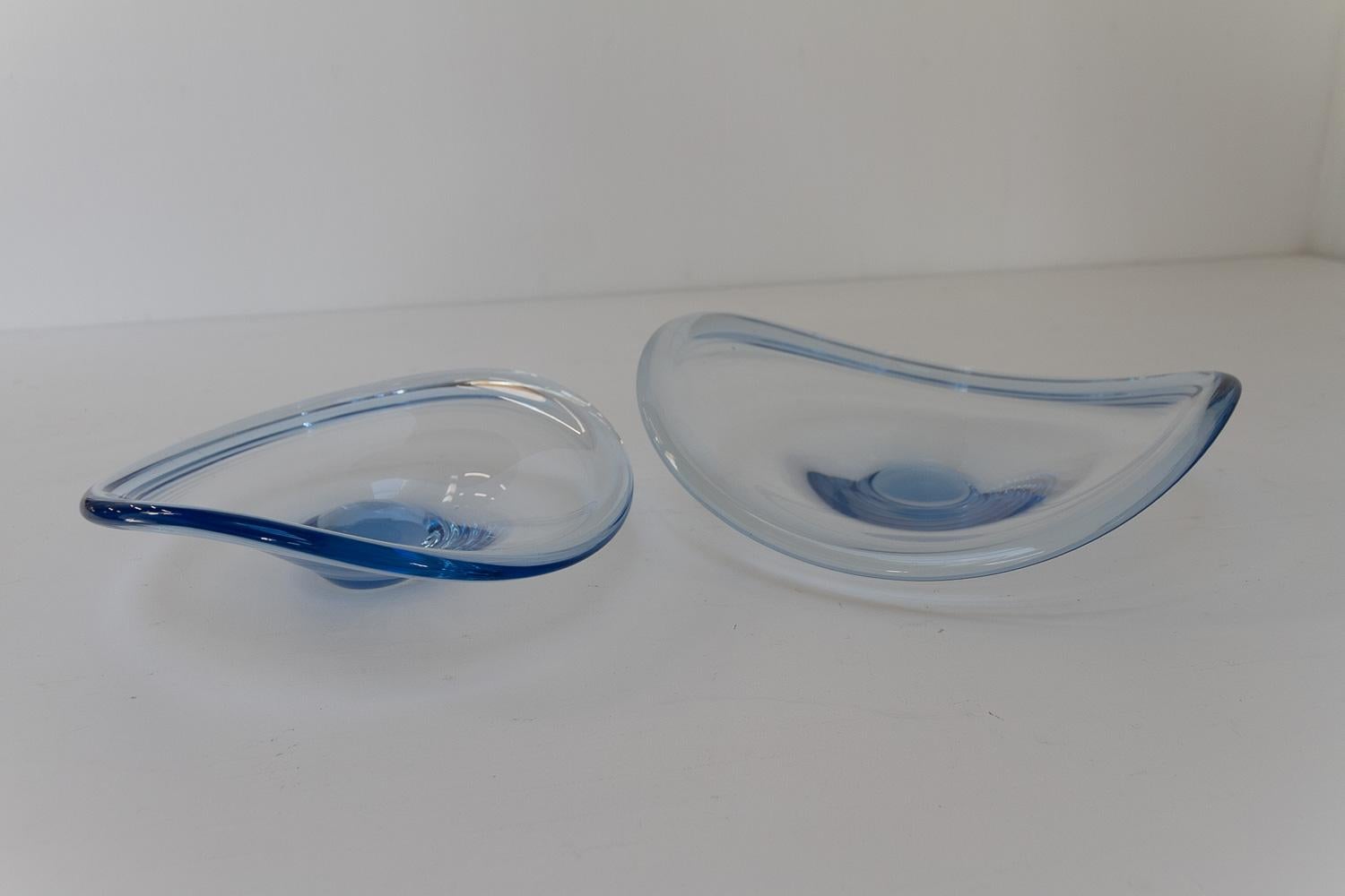 Danish Selandia Fruit Bowls by Per Lütken for Holmegaard, 1960s. Set of 2. For Sale 1
