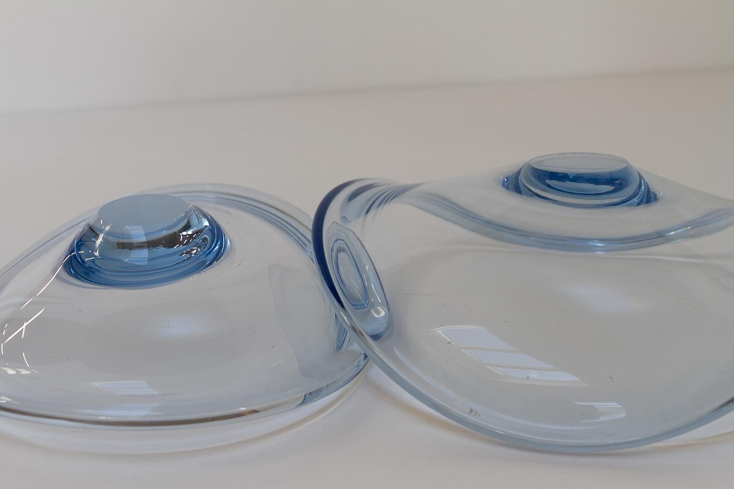 Danish Selandia Fruit Bowls by Per Lütken for Holmegaard, 1960s. Set of 2. For Sale 3